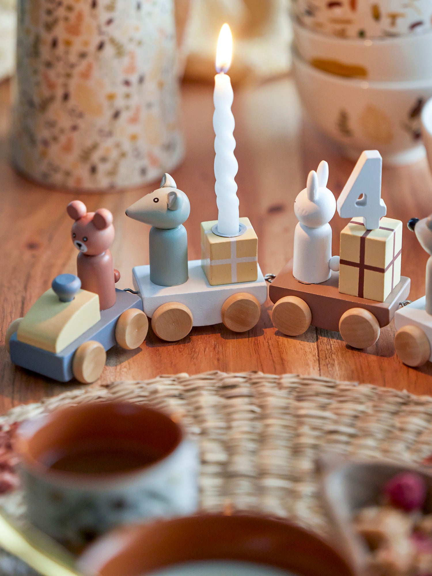 Bloomingville Mini Junaid Geburtstagdekoration, Brown, FSC®100%, MDF