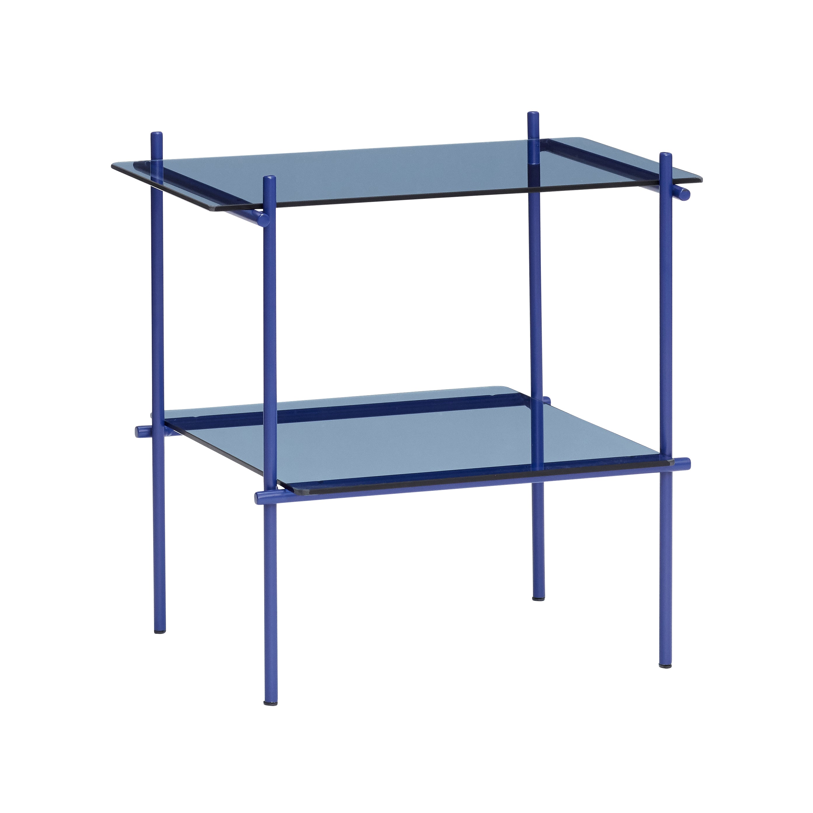 Nischen -Seitentisch quadratisches kleines blau - 40x34xh39cm