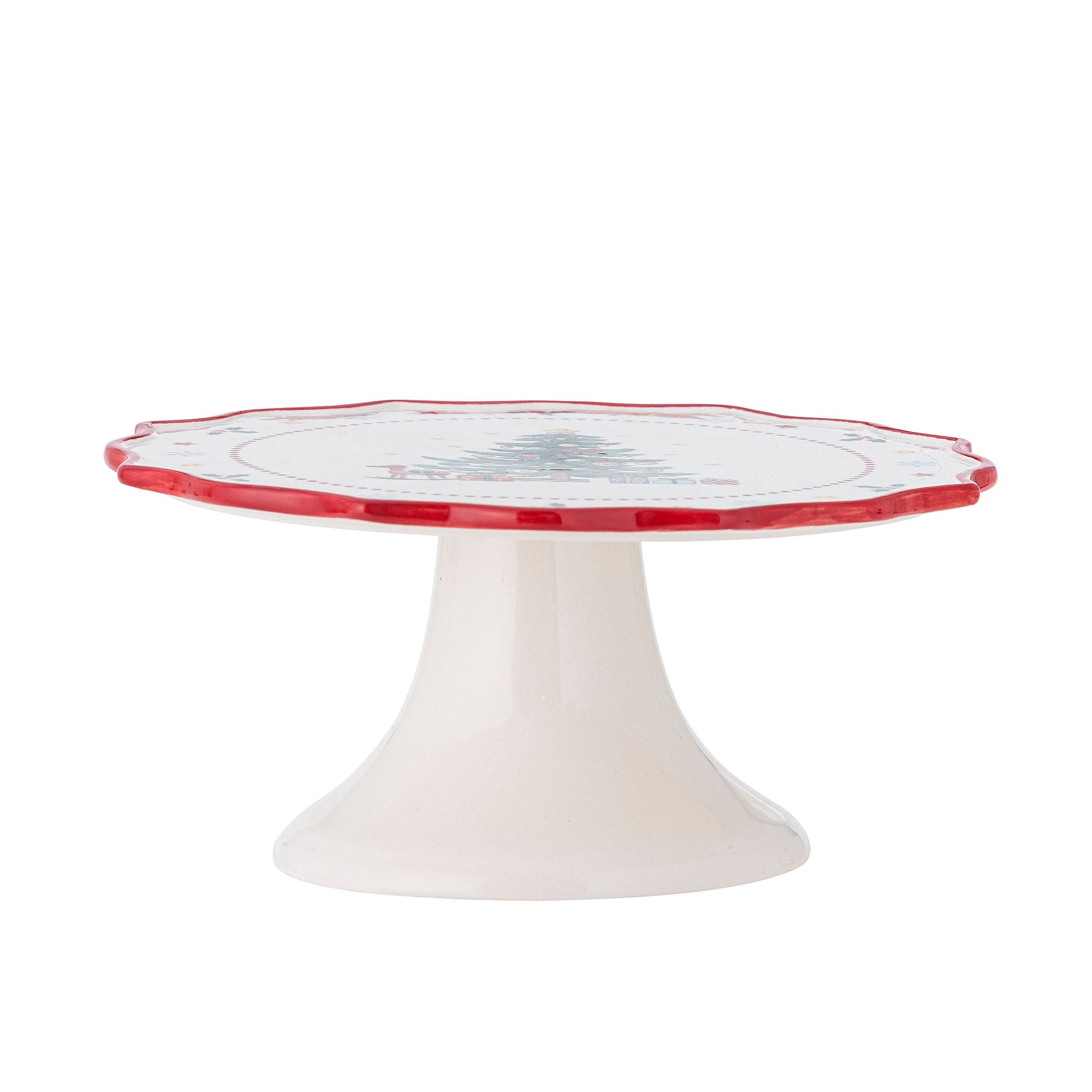 Bloomingville Naive Cake Dish, Rot, Keramik