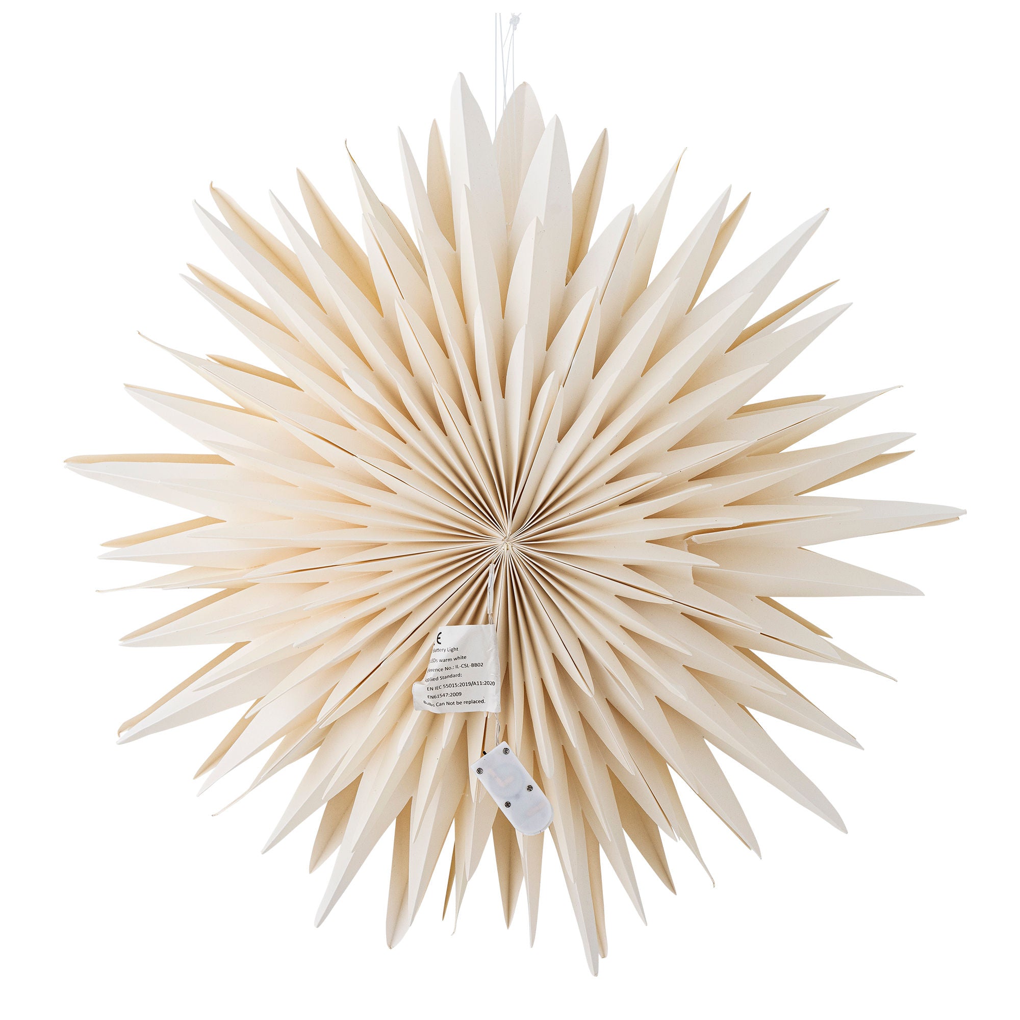 Bloomingville Elijas Stern mit Licht, Weiß, FSC® -Mix, Papier
