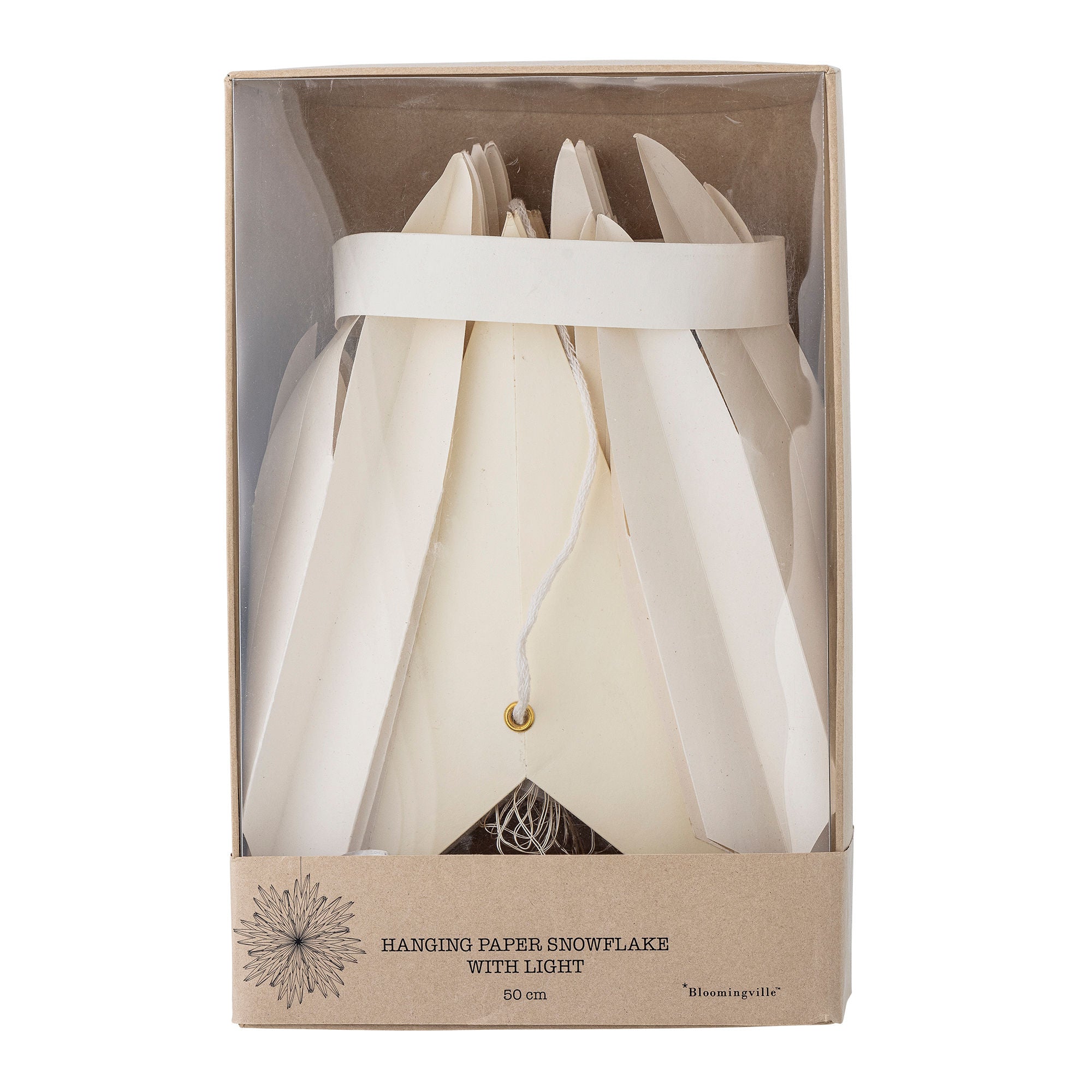 Bloomingville Elijas Stern mit Licht, Weiß, FSC® -Mix, Papier