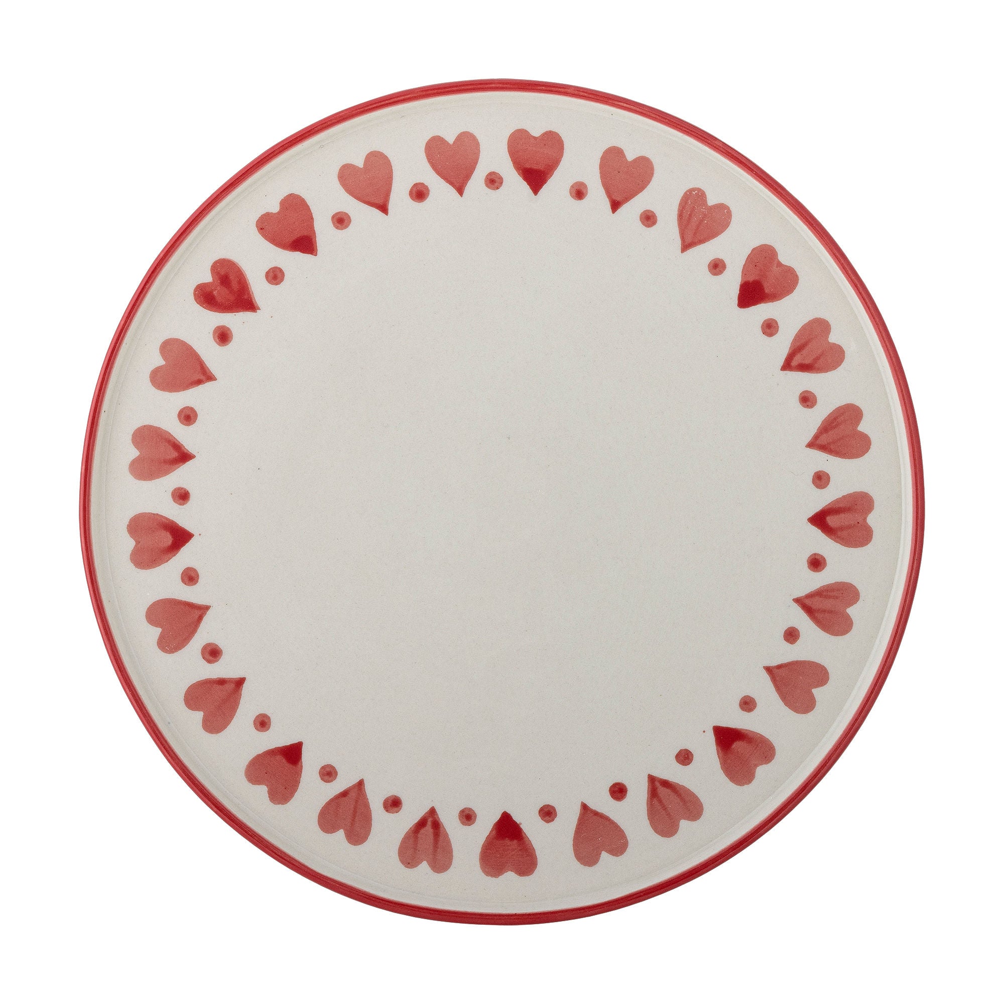 Bloomingville Jolly Cake Dish, rot, Steinzeug