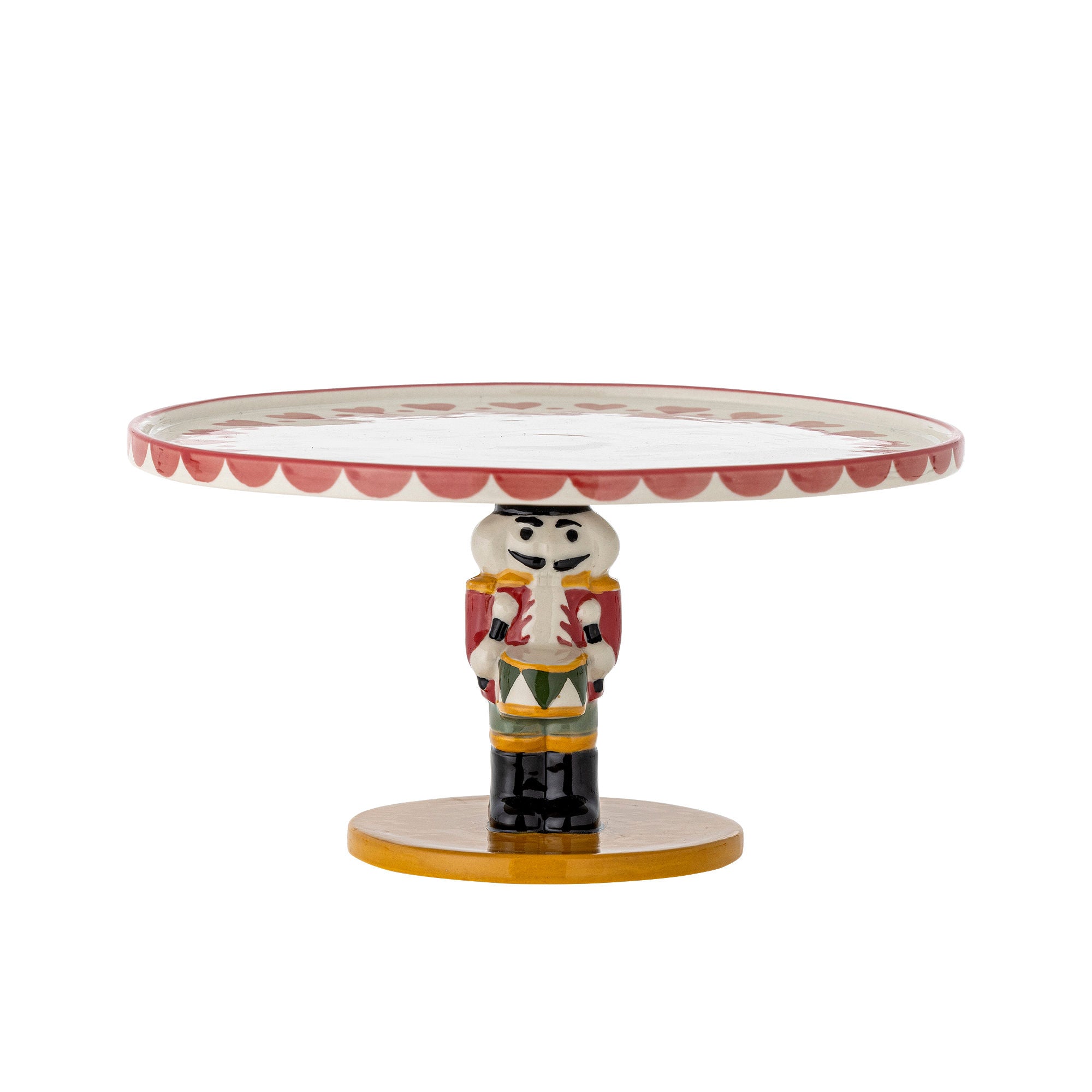 Bloomingville Jolly Cake Dish, rot, Steinzeug