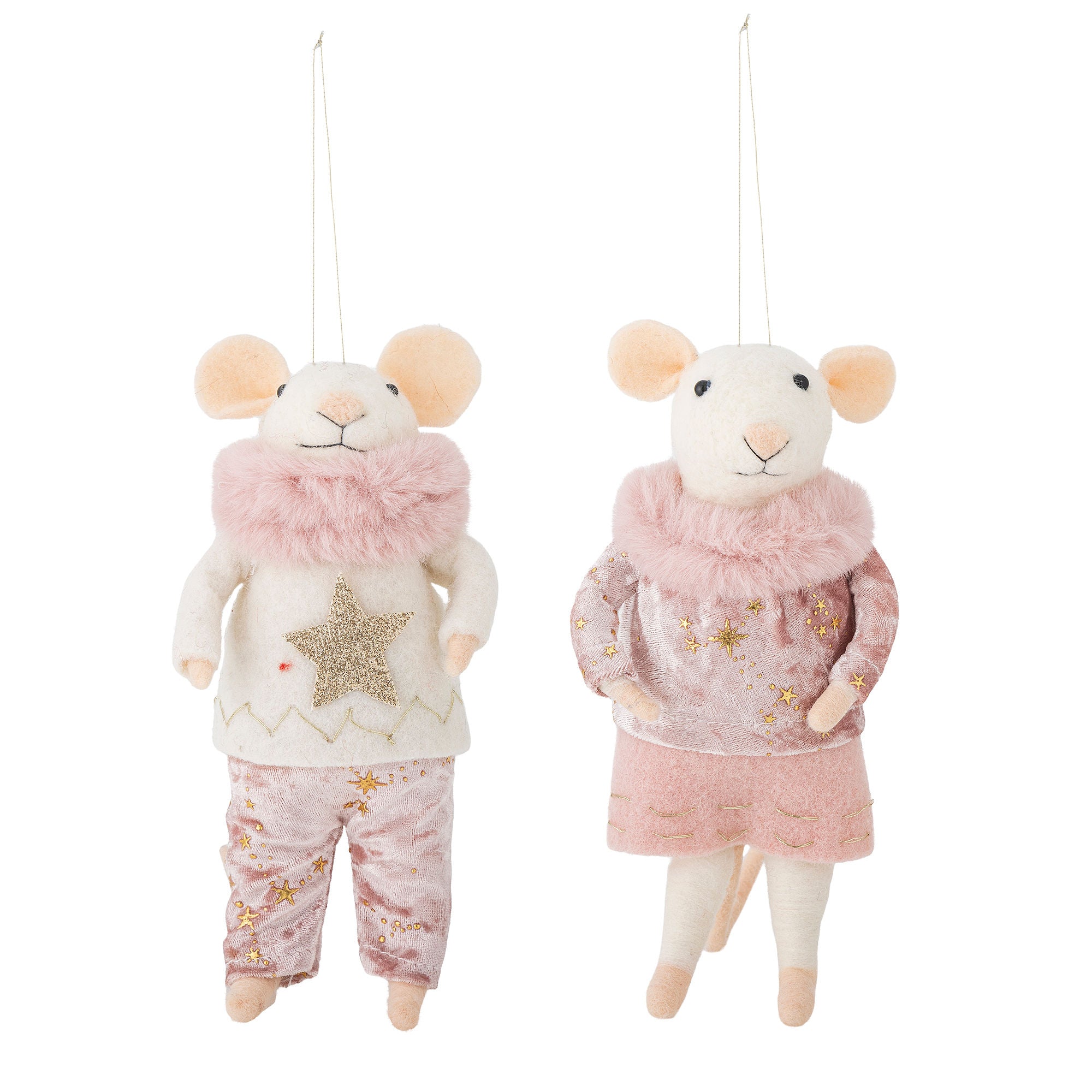 Bloomingville Peo Ornament, Rosa, Wolle