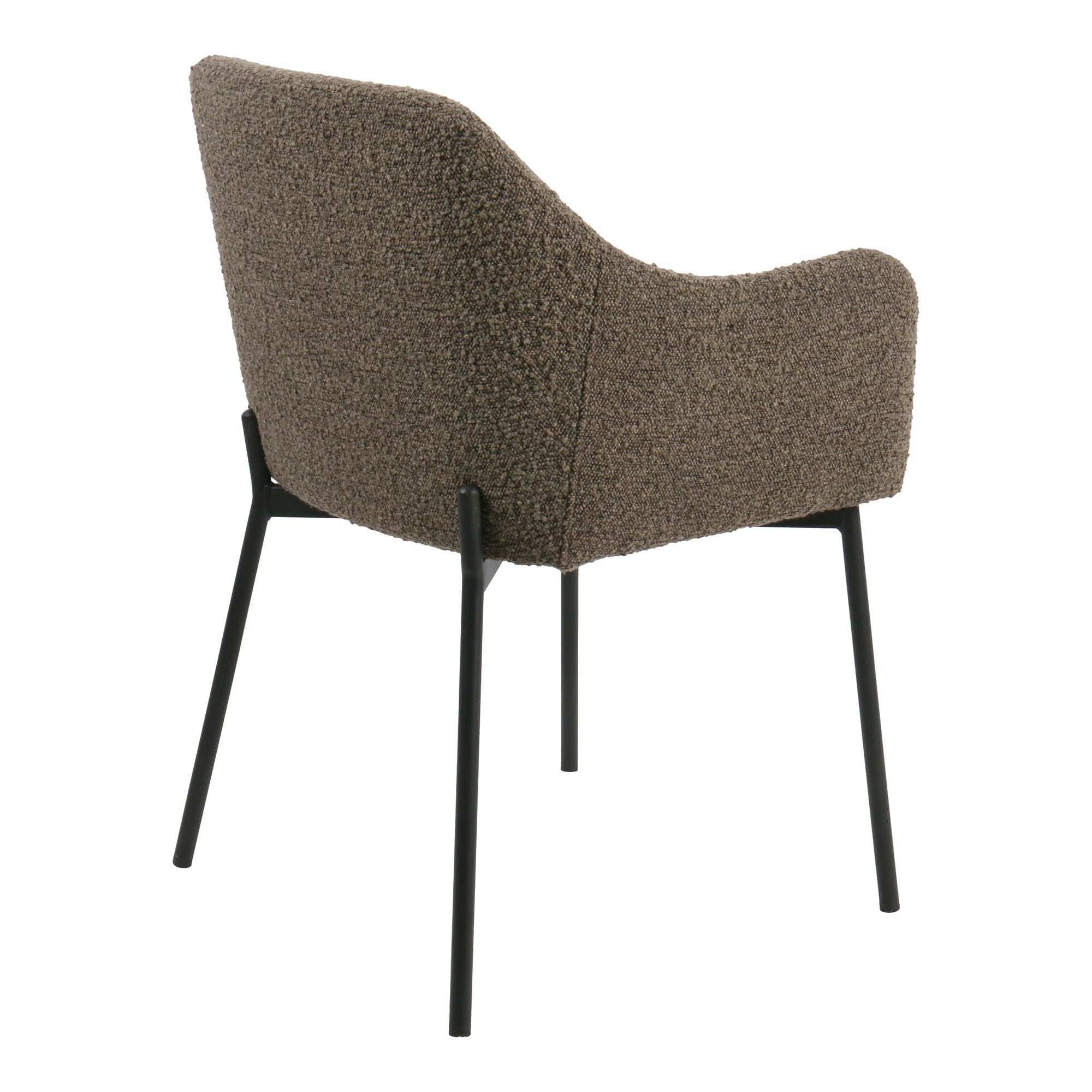 Melilla Esstischstuhl - Esstischstuhl, Bouclé, Brown, Black Ben HN1064