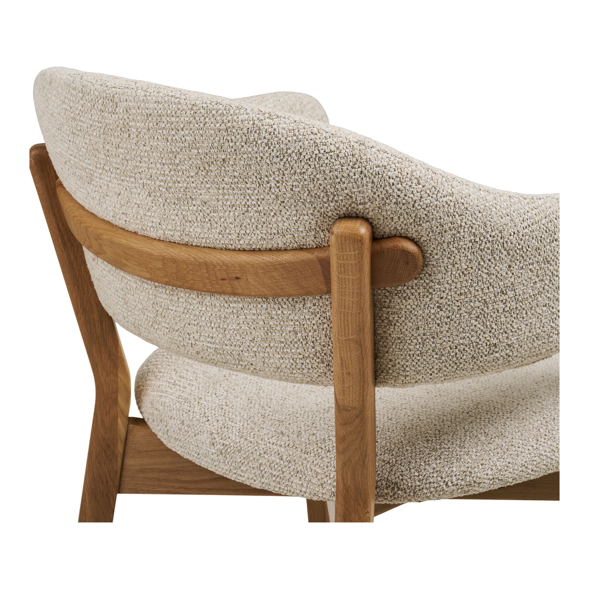 Dunkirk Esstischstuhl - Esstischstuhl, Armlehne, Eiche mit Stoffsitz, Beige HN1318