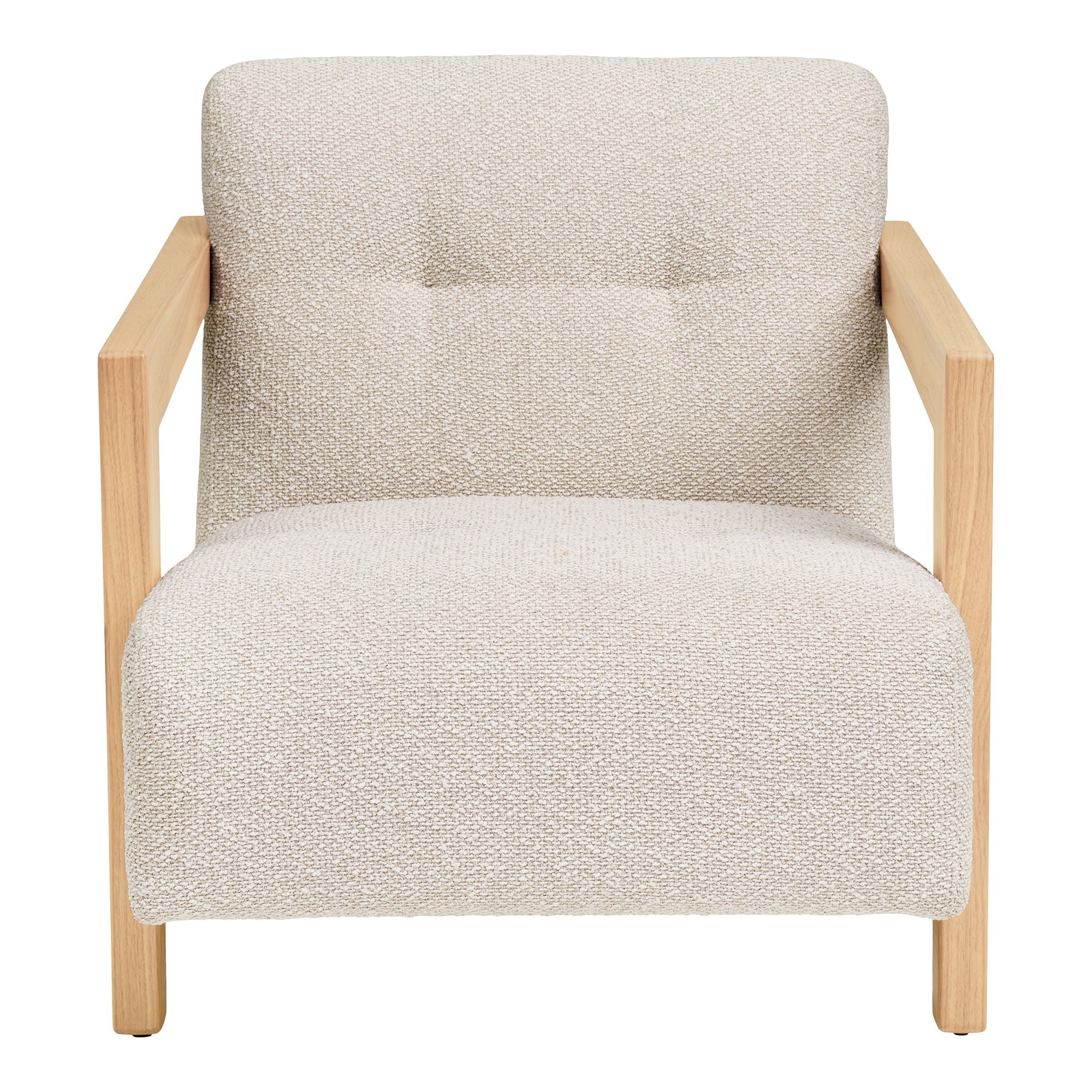 Caracas Lounge Stuhl - Lounge Stuhl mit Armlehnen, Eiche, Beige HN1321