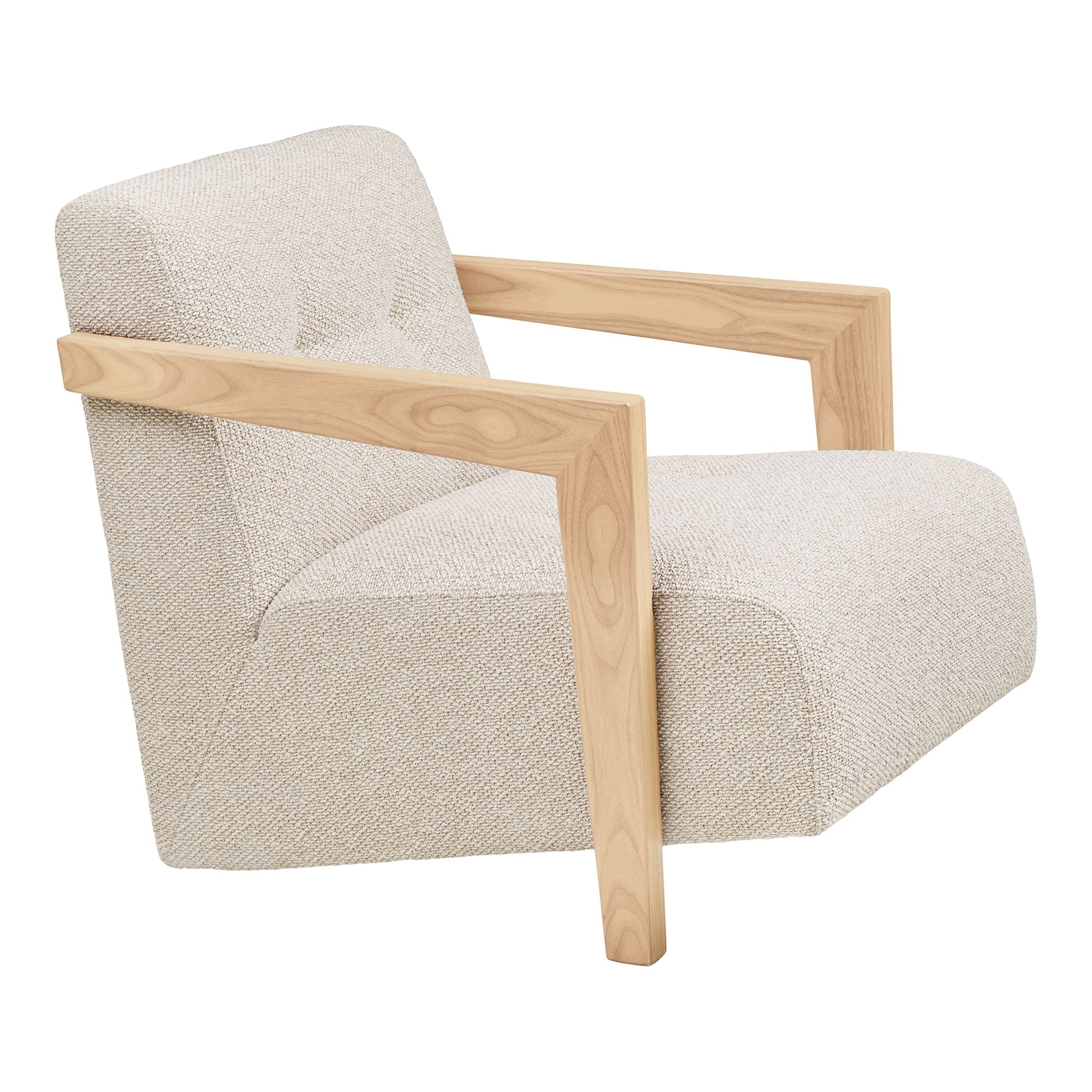Caracas Lounge Stuhl - Lounge Stuhl mit Armlehnen, Eiche, Beige HN1321