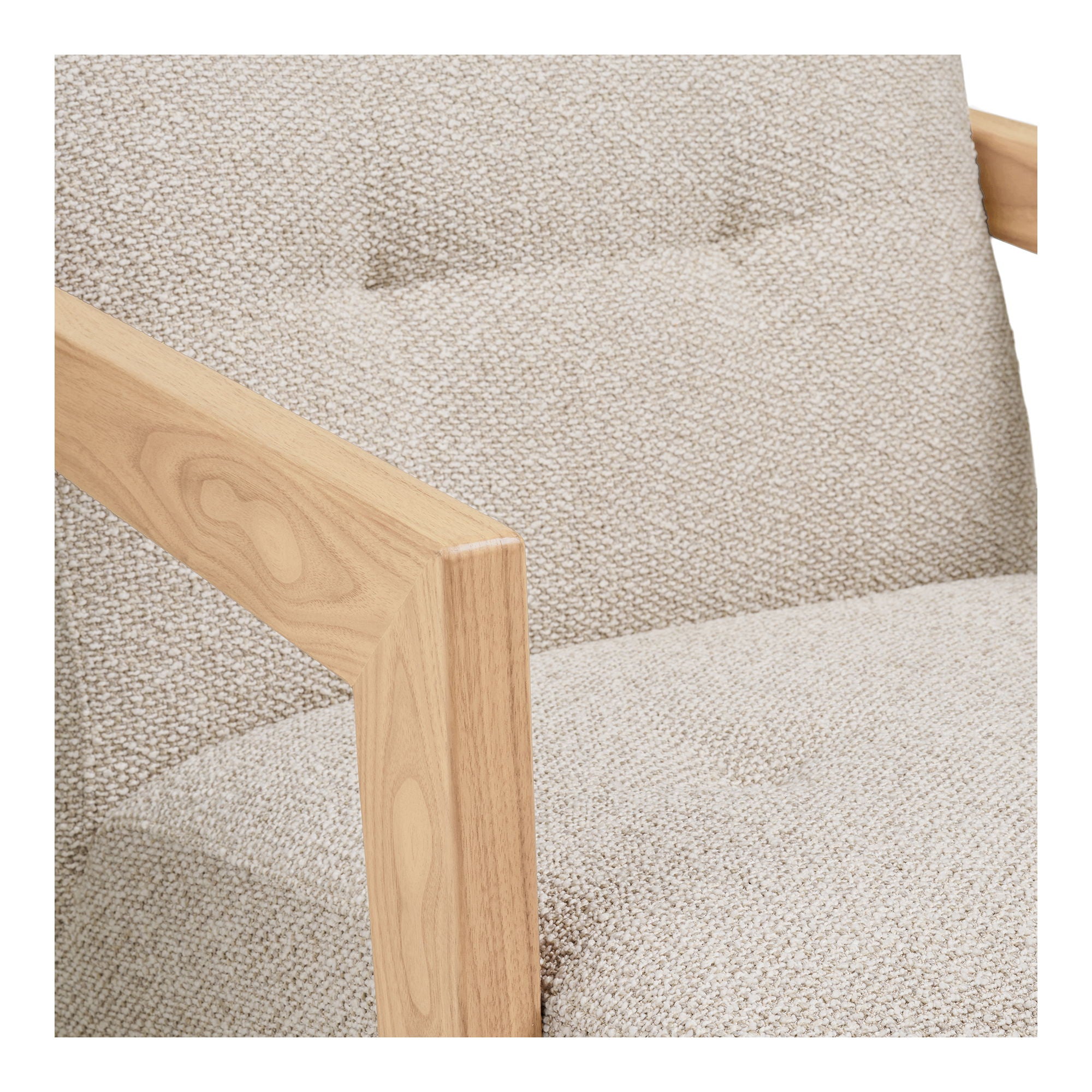 Caracas Lounge Stuhl - Lounge Stuhl mit Armlehnen, Eiche, Beige HN1321