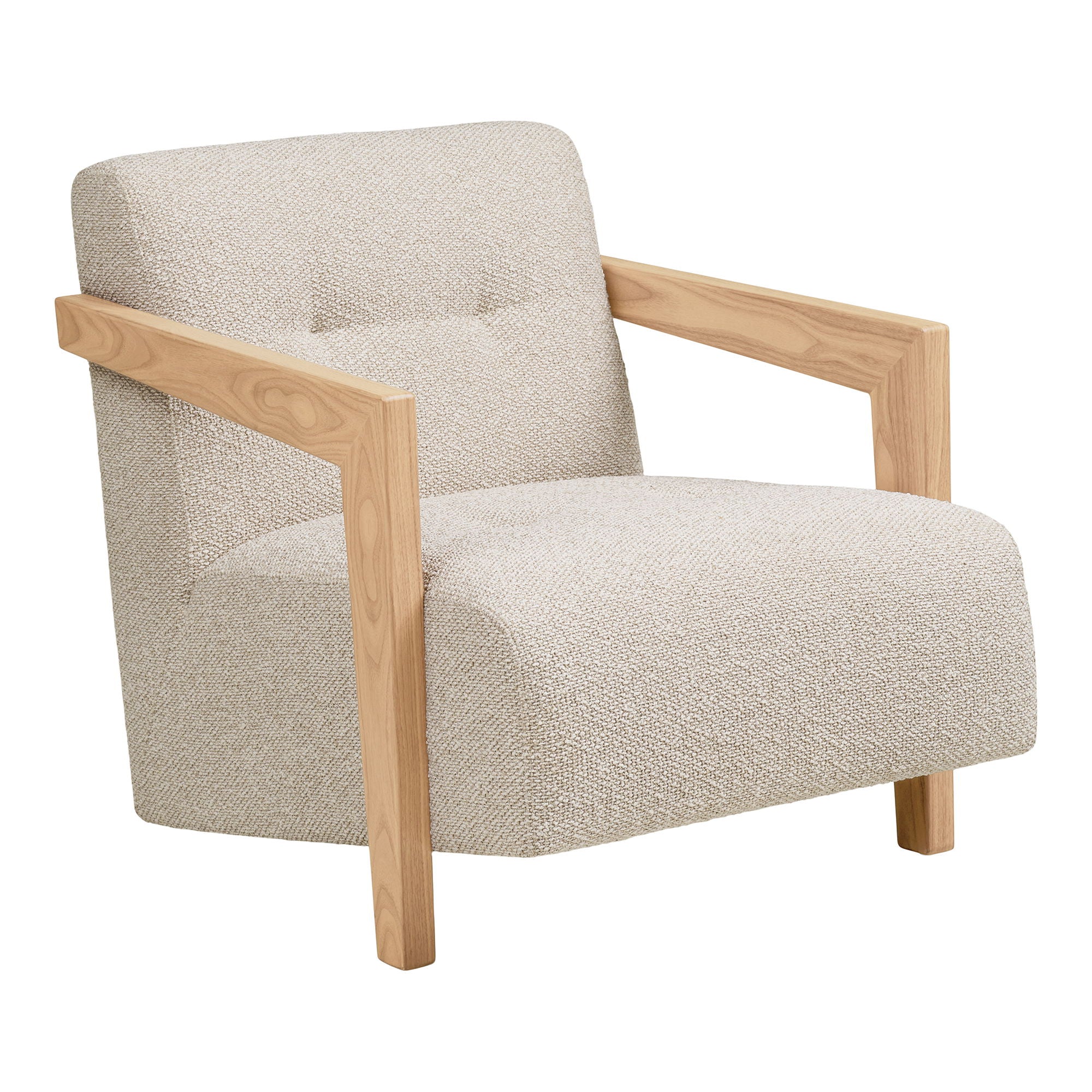 Caracas Lounge Stuhl - Lounge Stuhl mit Armlehnen, Eiche, Beige HN1321