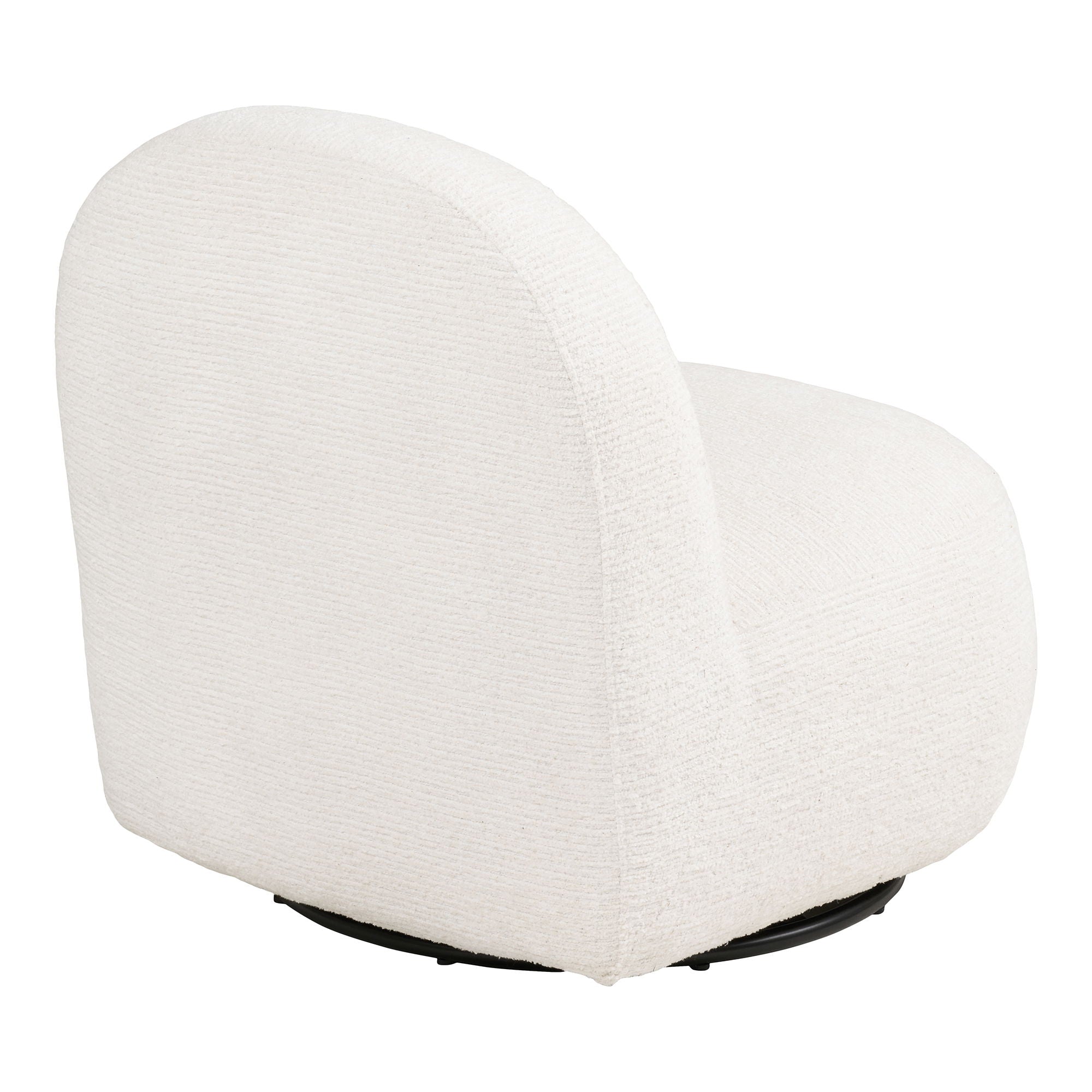 Milo Lounge Stuhl - Lounge Stuhl mit Drehfunktion, aus weißem HN1081