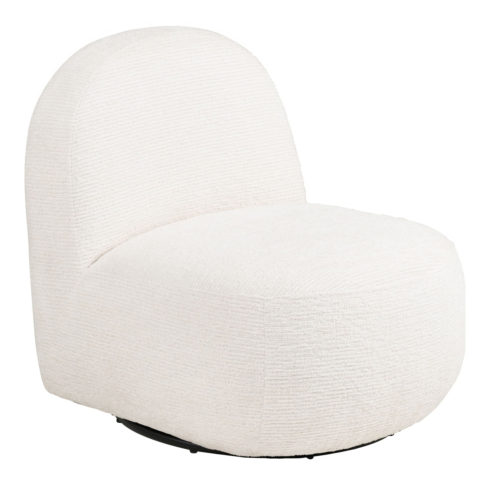 Milo Lounge Stuhl - Lounge Stuhl mit Drehfunktion, aus weißem HN1081