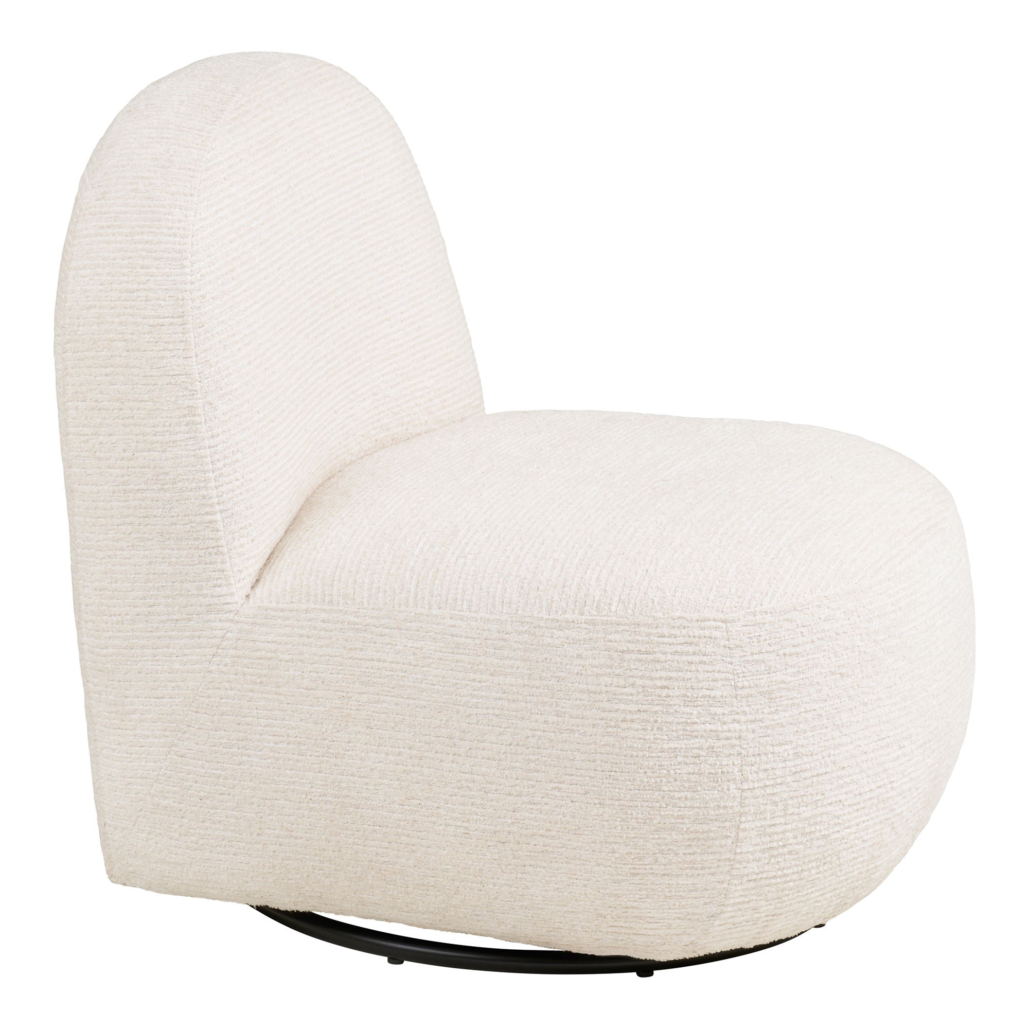 Milo Set - Lounge Stuhl und Puff, off -White HN1081