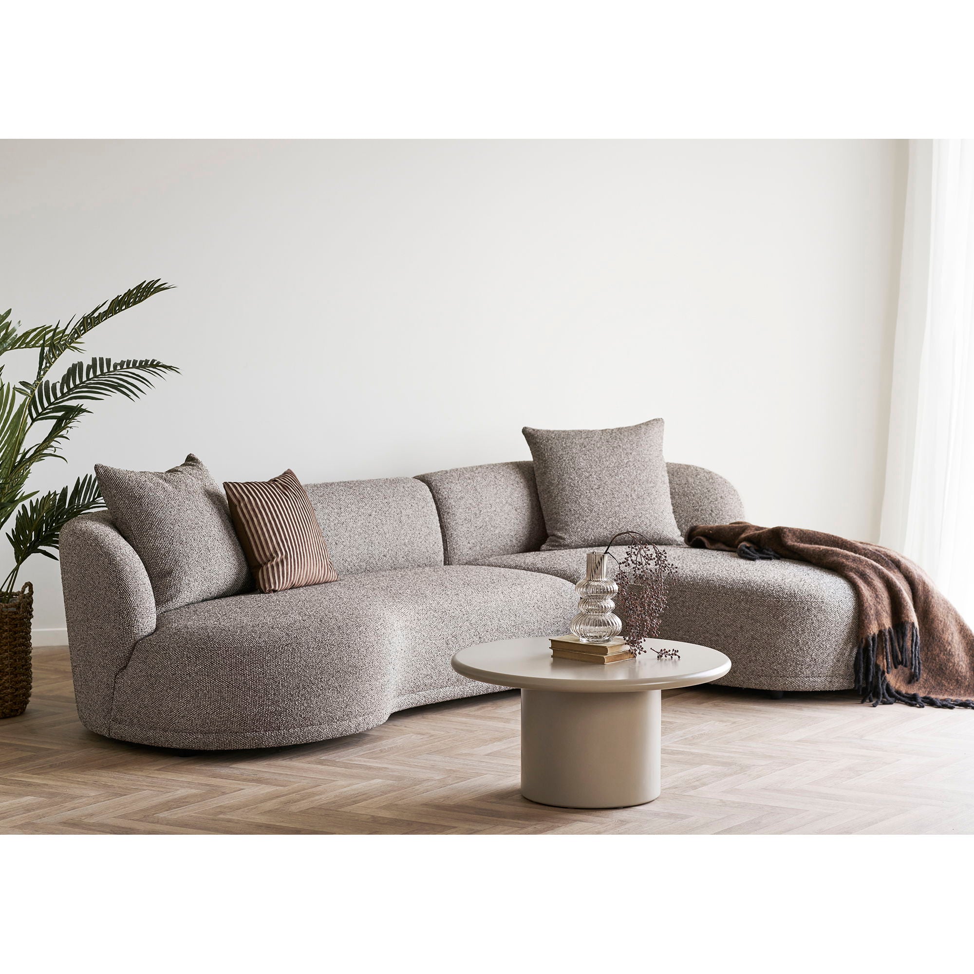 Kingston Lounge Sofa mit 2 Kissen, rechtsgerichtet, braun