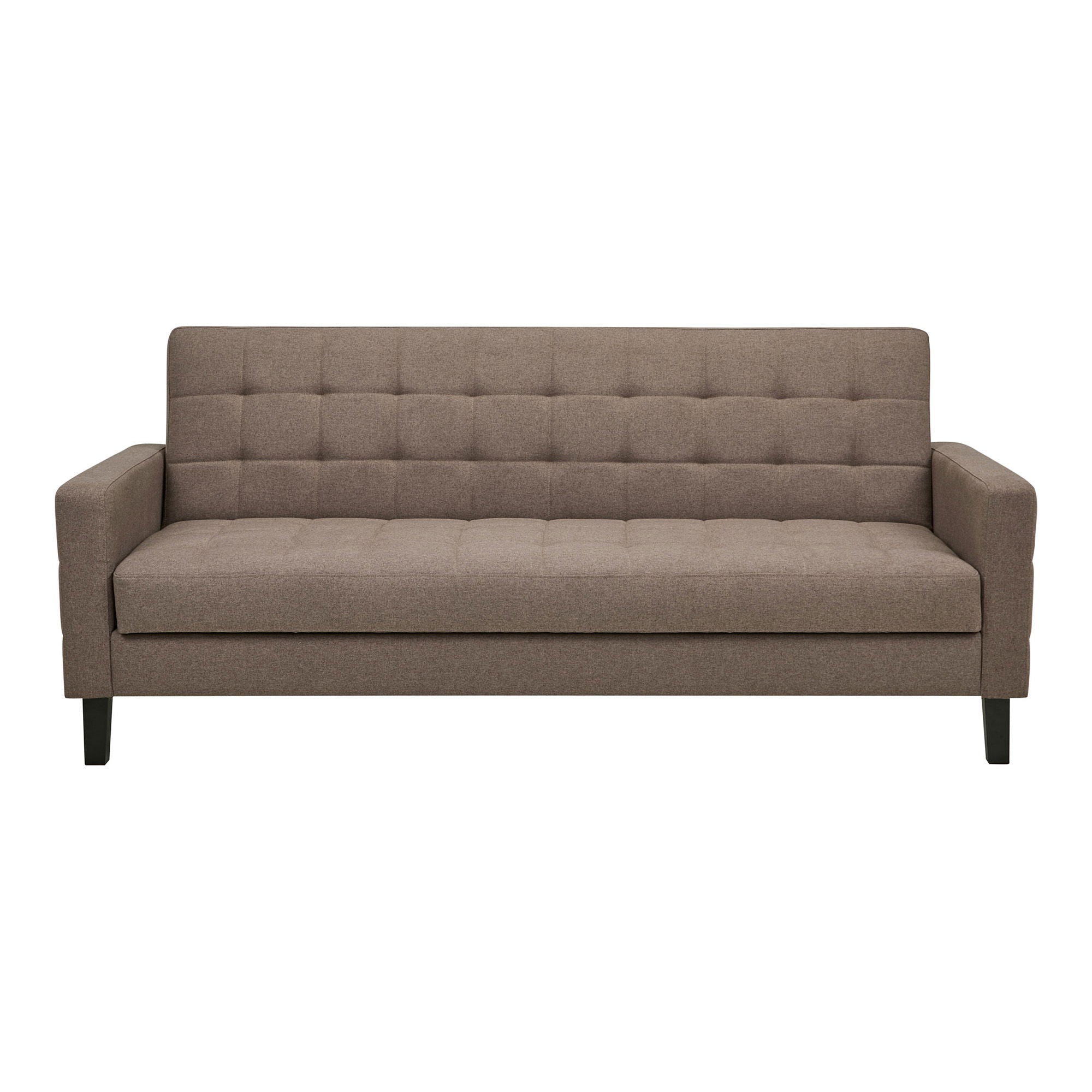 Milton Sofa Bett - Sofa Bett mit Lagerung, braune, schwarze Beine HN1089