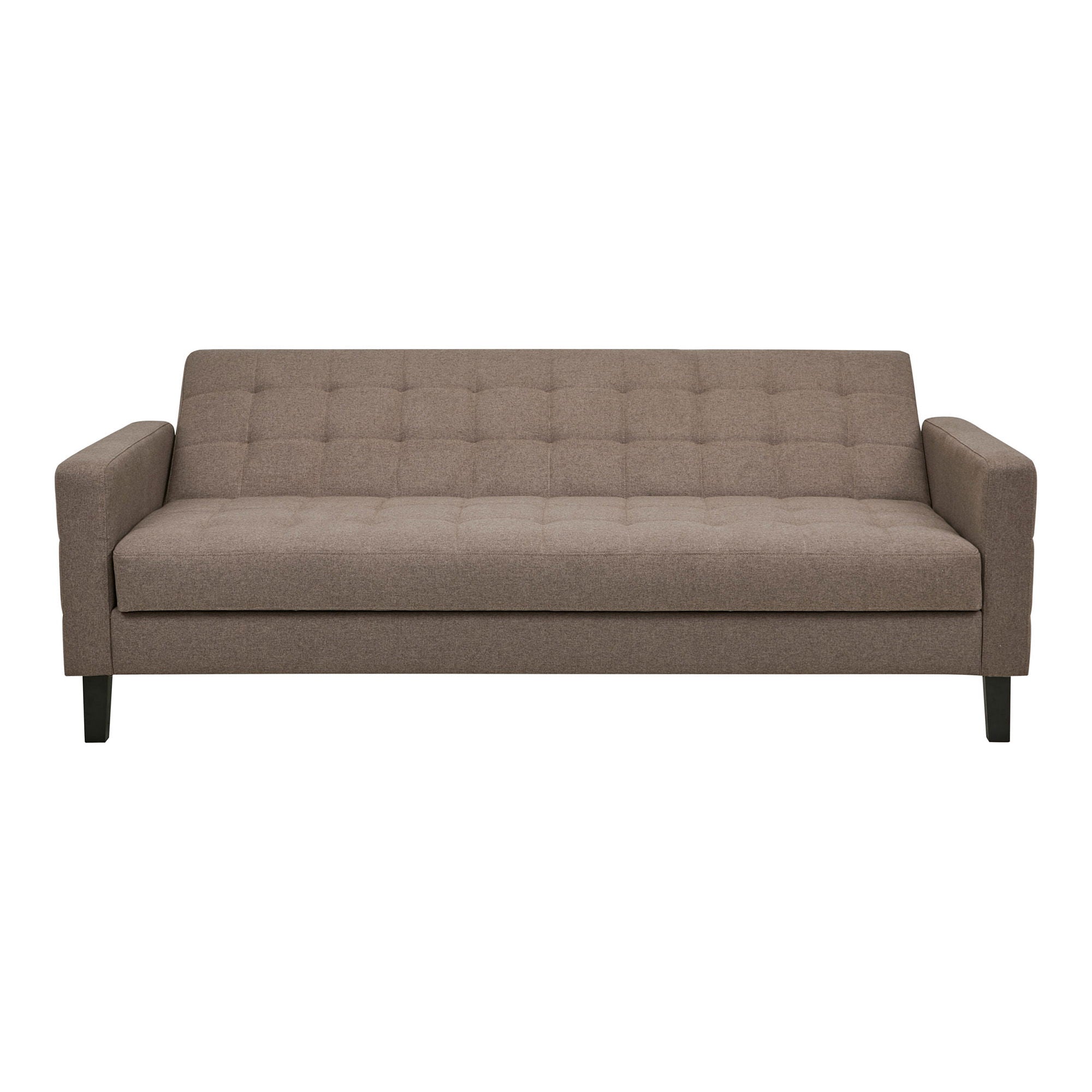 Milton Sofa Bett - Sofa Bett mit Lagerung, braune, schwarze Beine HN1089