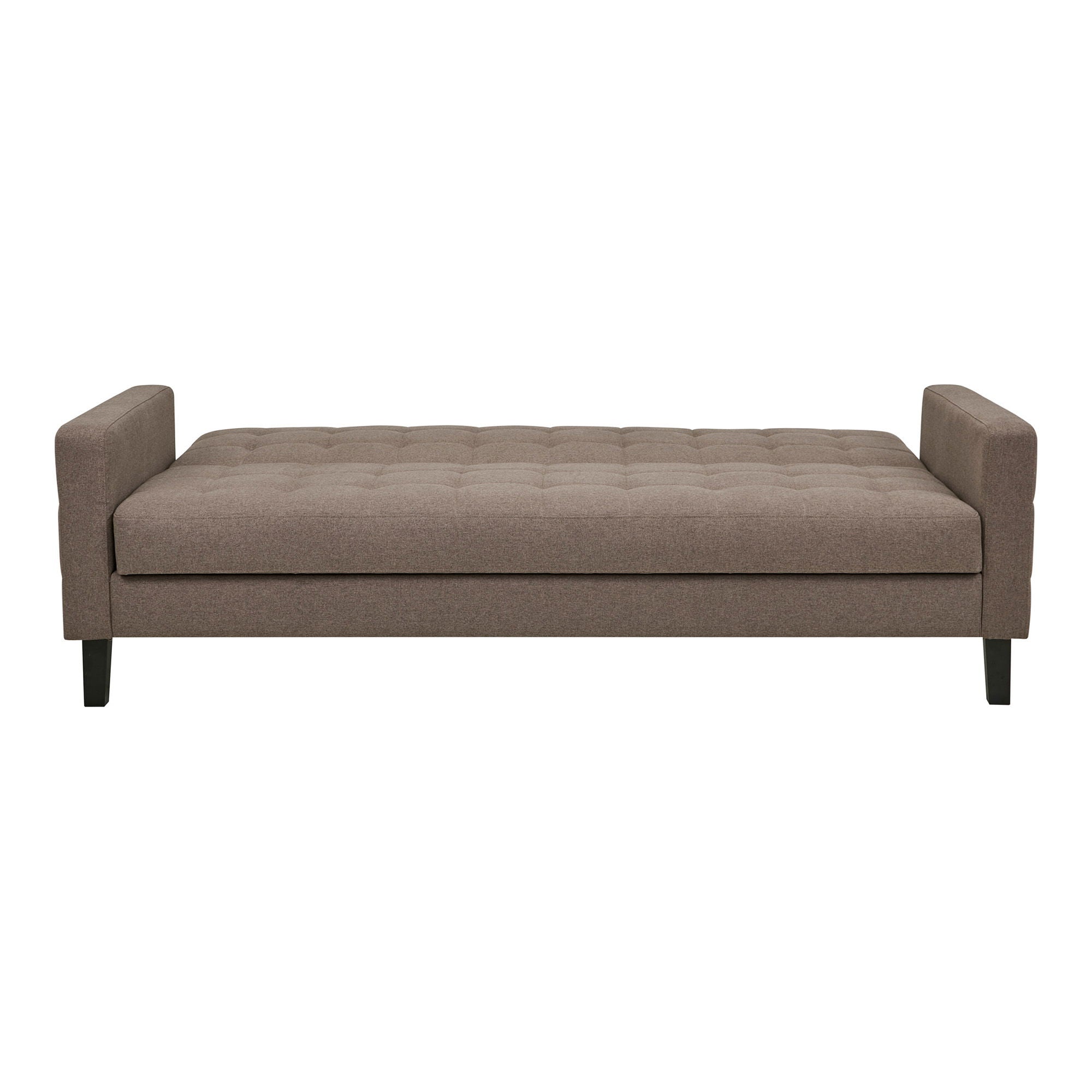 Milton Sofa Bett - Sofa Bett mit Lagerung, braune, schwarze Beine HN1089