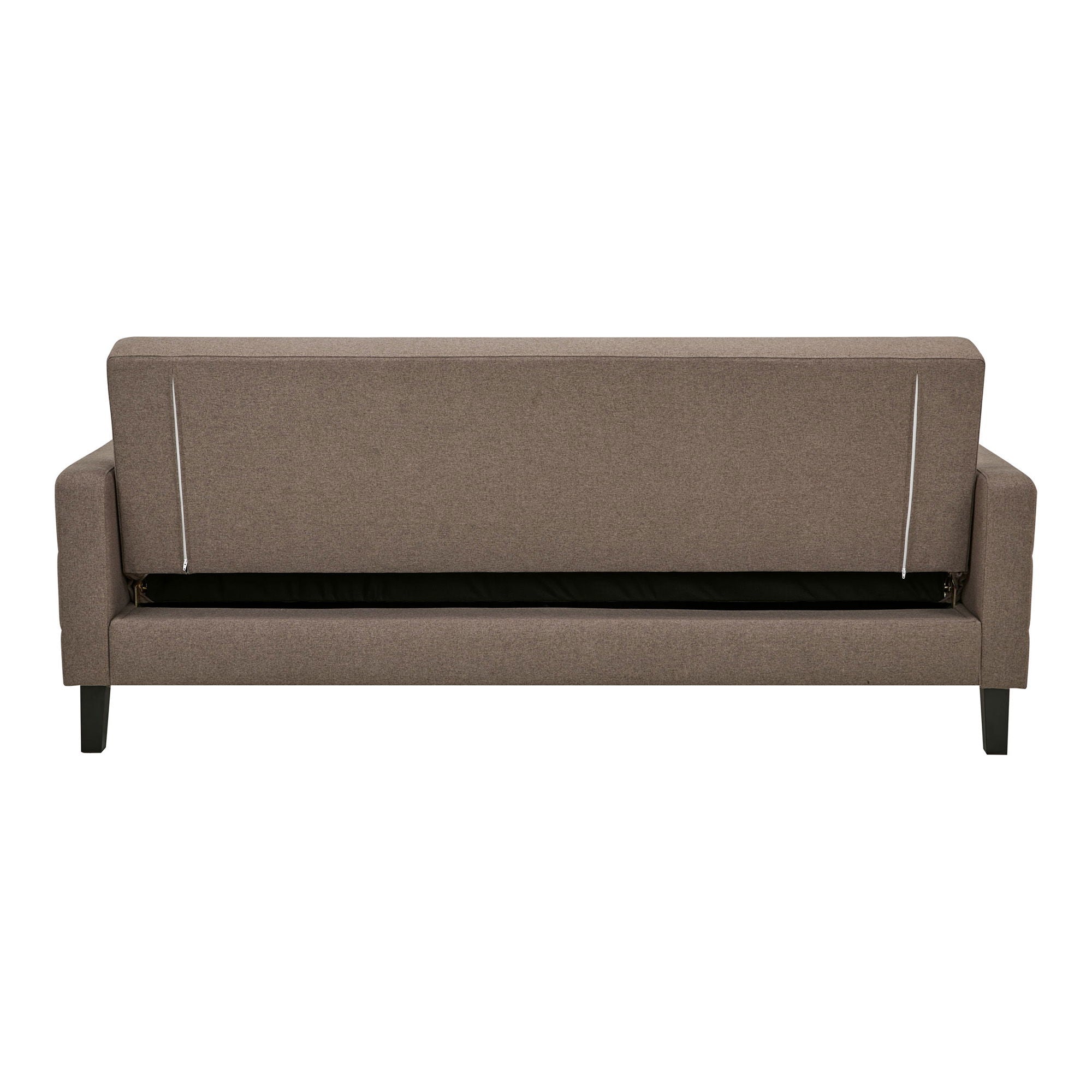 Milton Sofa Bett - Sofa Bett mit Lagerung, braune, schwarze Beine HN1089