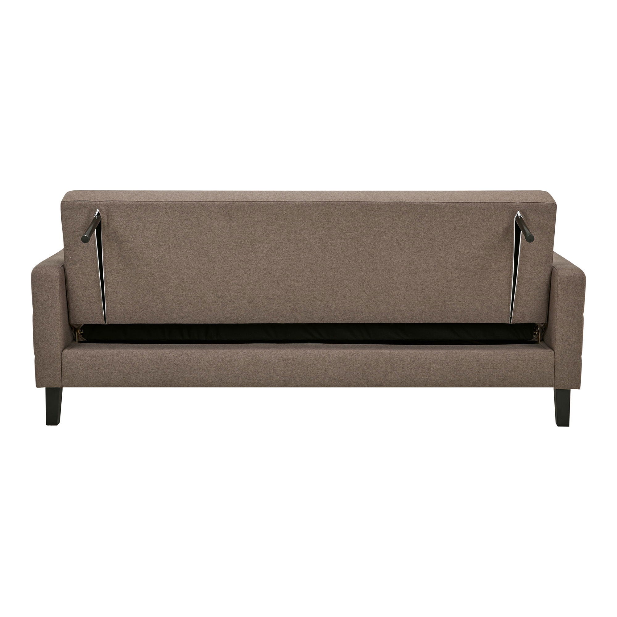 Milton Sofa Bett - Sofa Bett mit Lagerung, braune, schwarze Beine HN1089