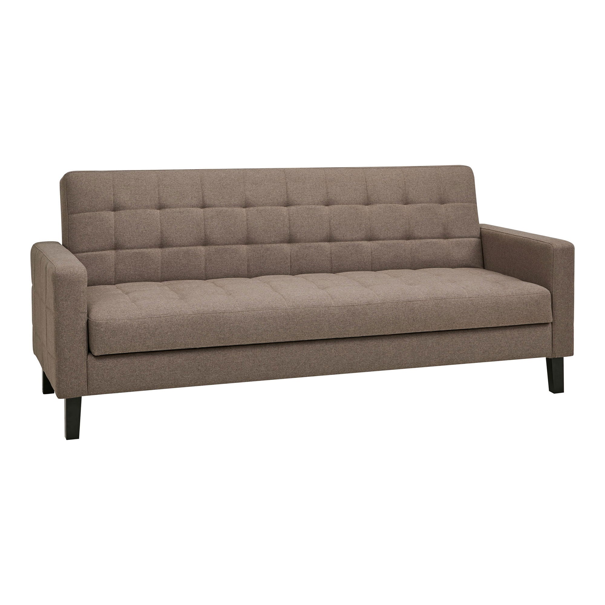 Milton Sofa Bett - Sofa Bett mit Lagerung, braune, schwarze Beine HN1089