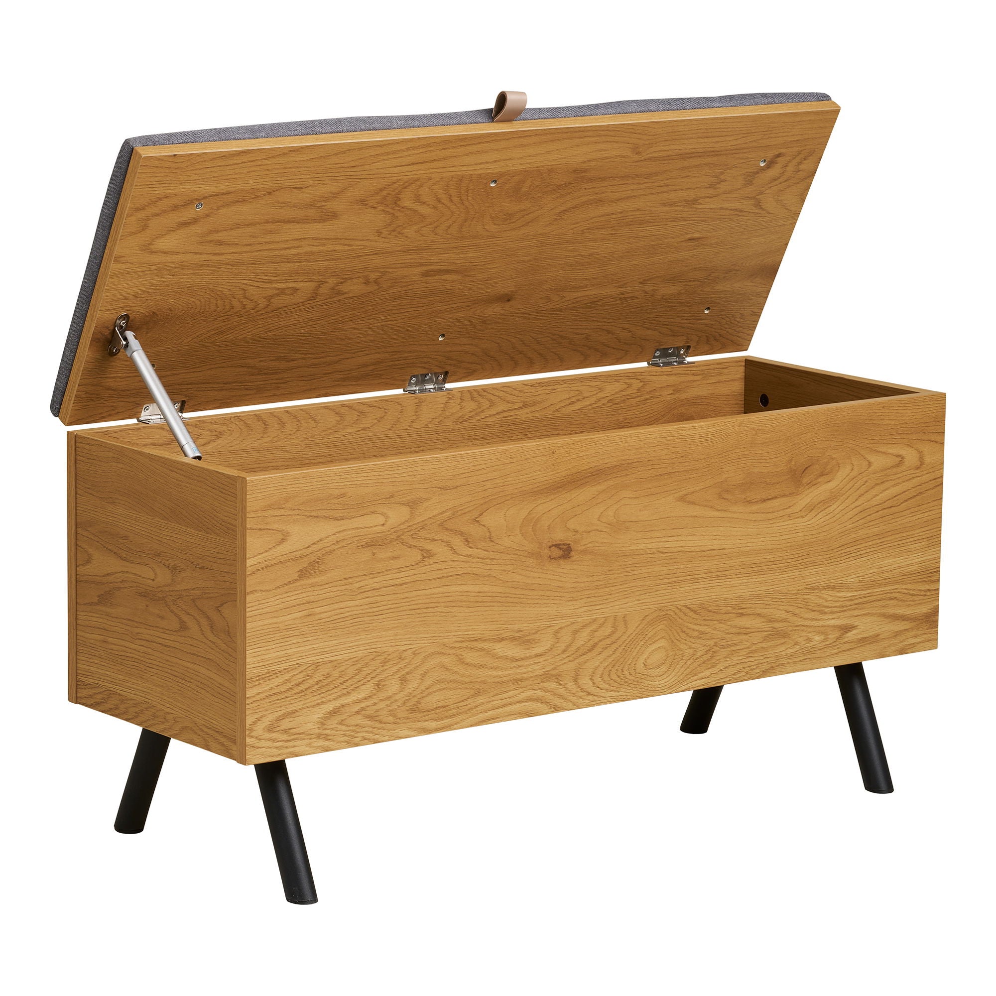 BARCO -Bank mit Speicher - Bank mit Speicher, Eiche Look 92x33x48 cm
