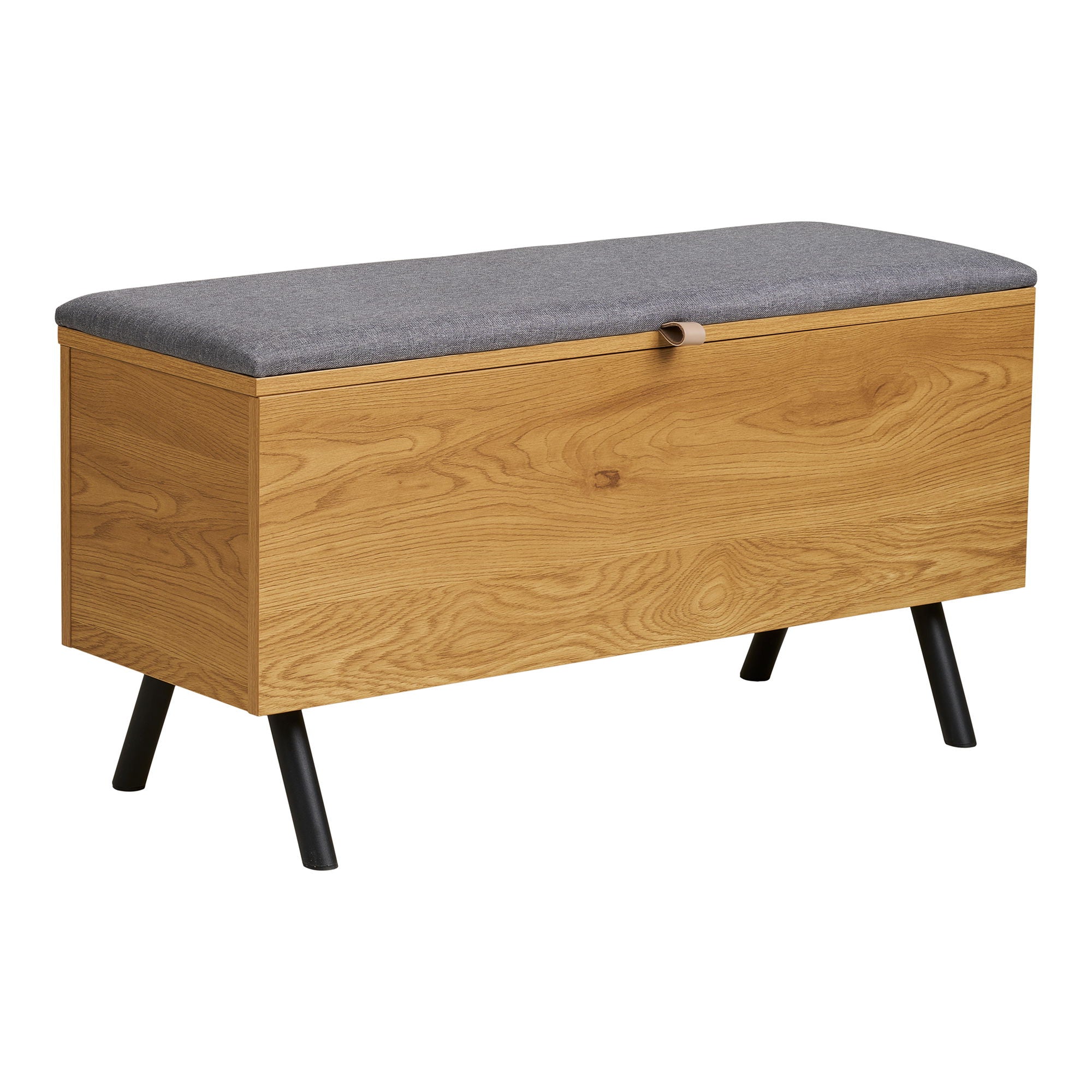 BARCO -Bank mit Speicher - Bank mit Speicher, Eiche Look 92x33x48 cm