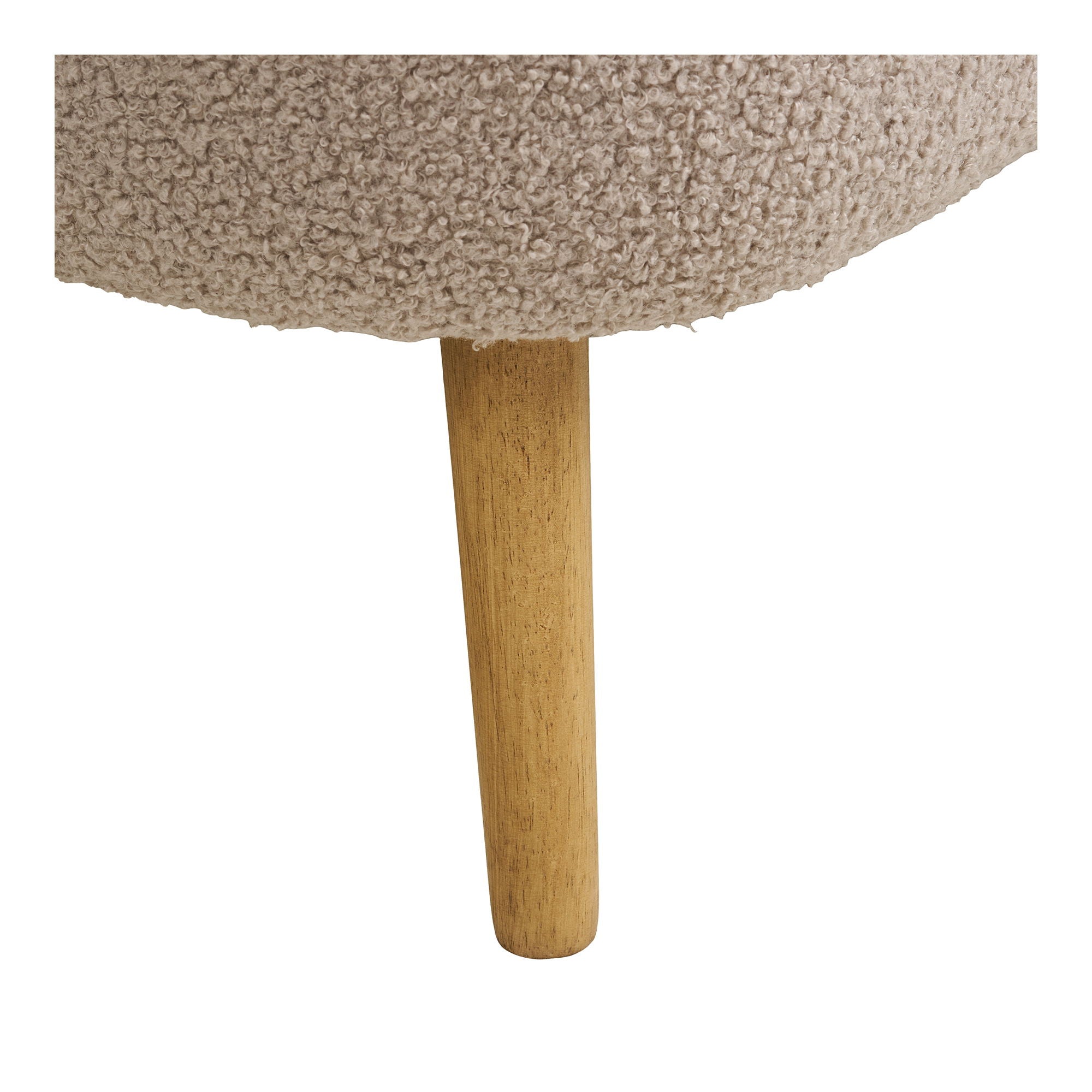 Harlow Bench - Bank mit Lagerung, Bouclé, Beige 95x37x45 cm, HN1063