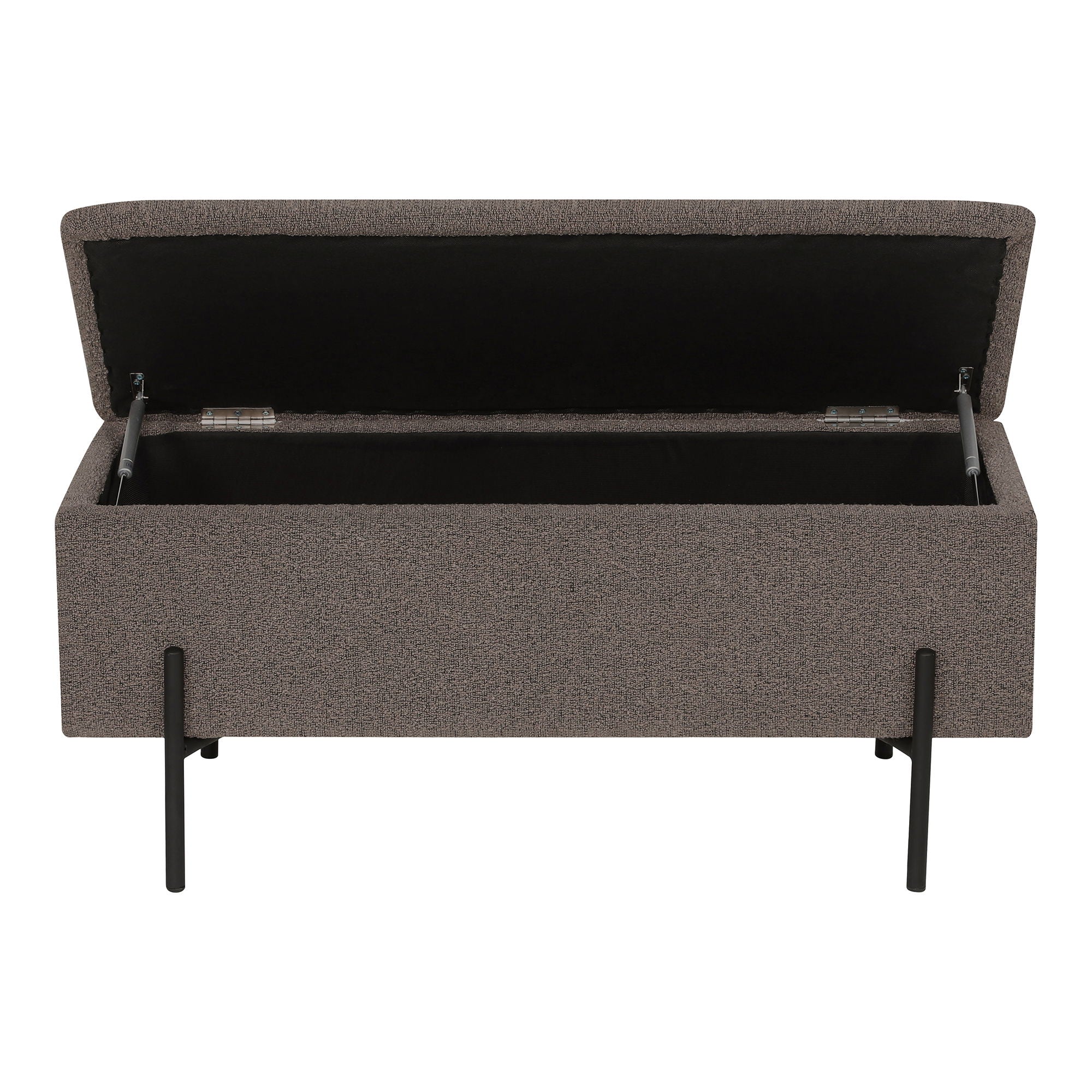 Watford Bench - Bank mit Lagerung, Bouclé, Brown 95x36.5x43 cm, HN1061