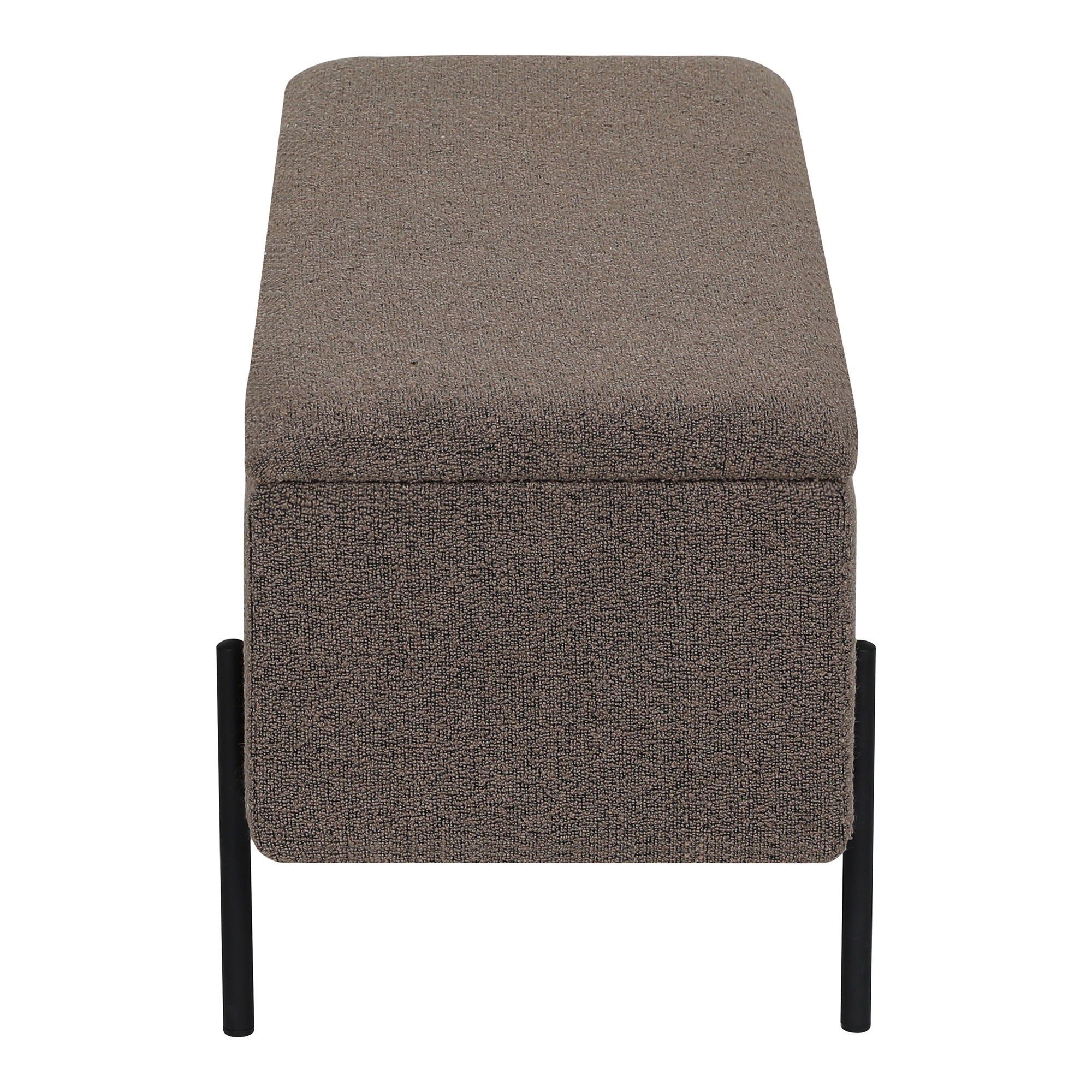 Watford Bench - Bank mit Lagerung, Bouclé, Brown 95x36.5x43 cm, HN1061