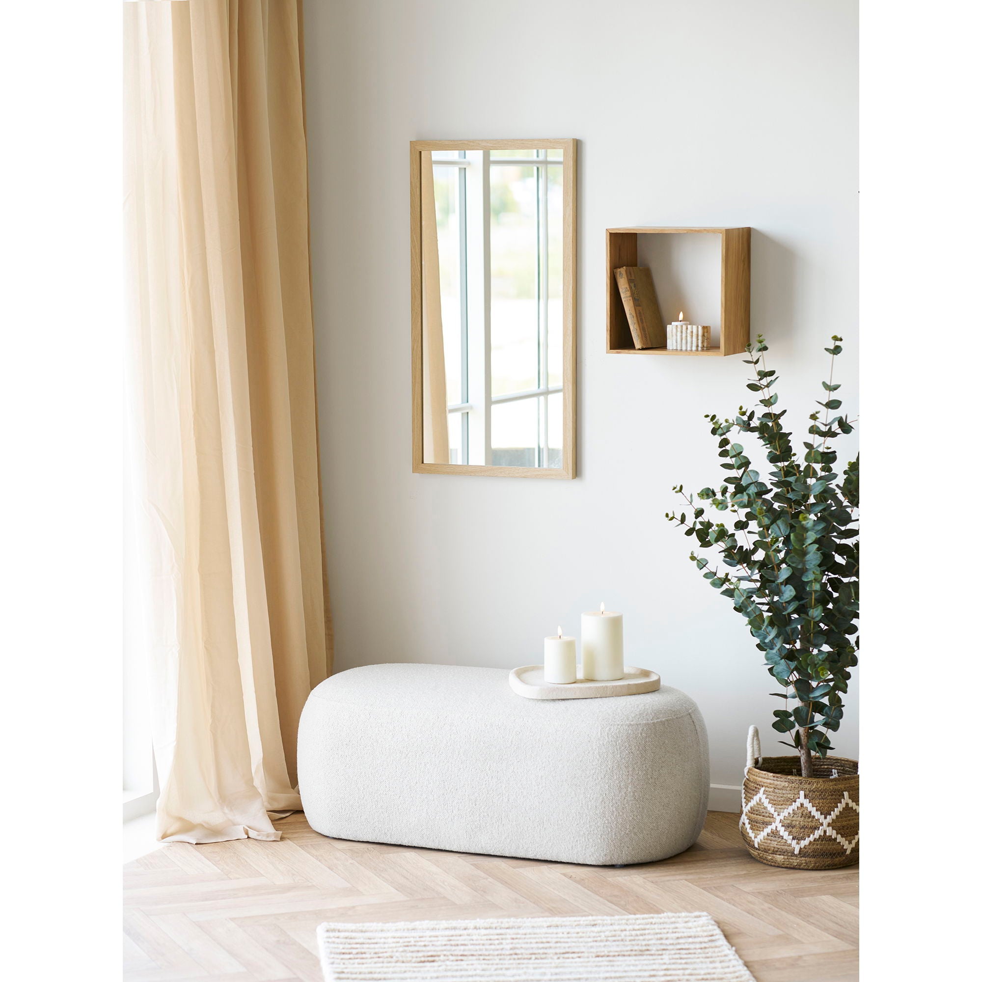Blossomville Bench - Bank, Sand 100x50x38 cm, HN1083