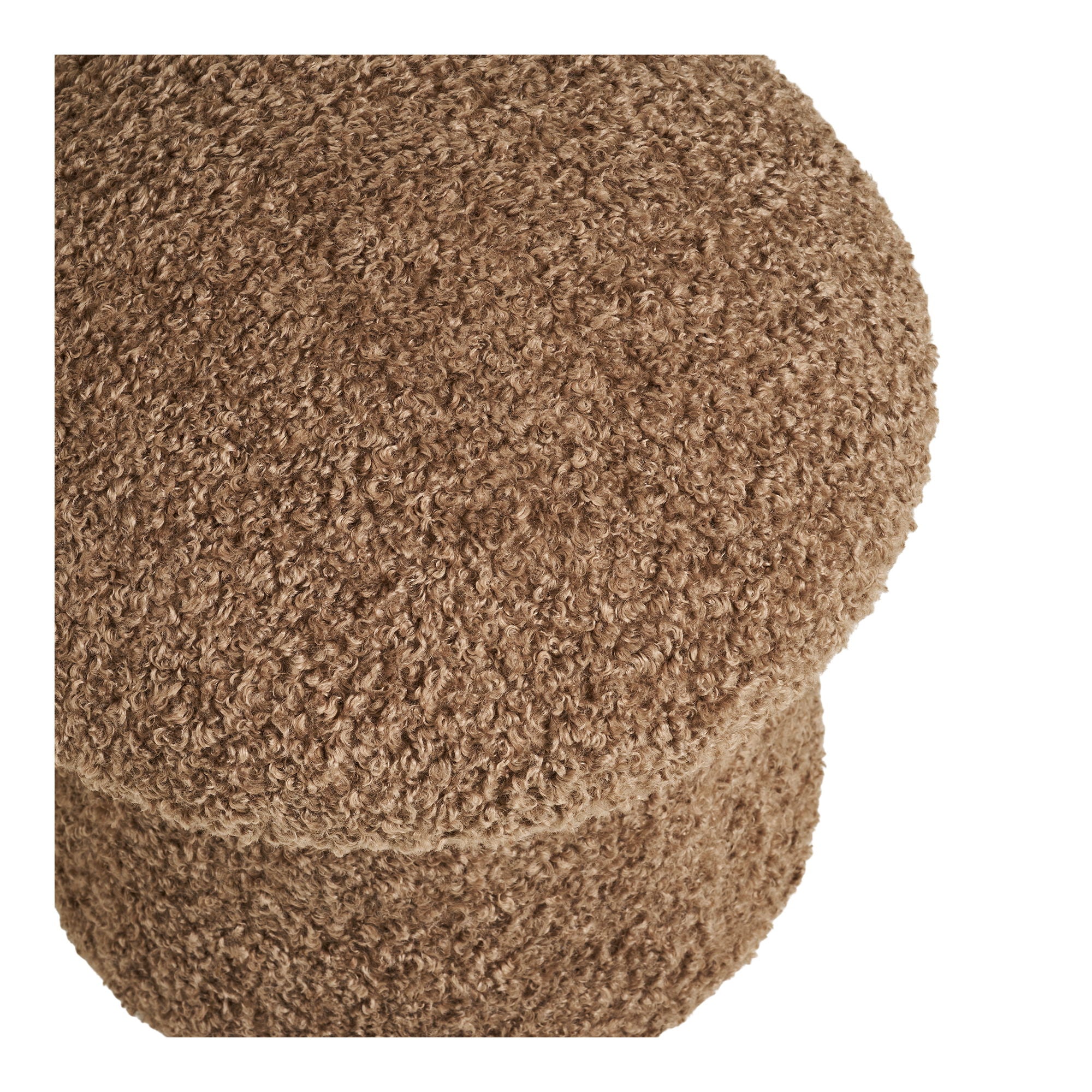 Enna PUF - PUF, Imitationsfell, Brown Ø45x45 cm, HN1062
