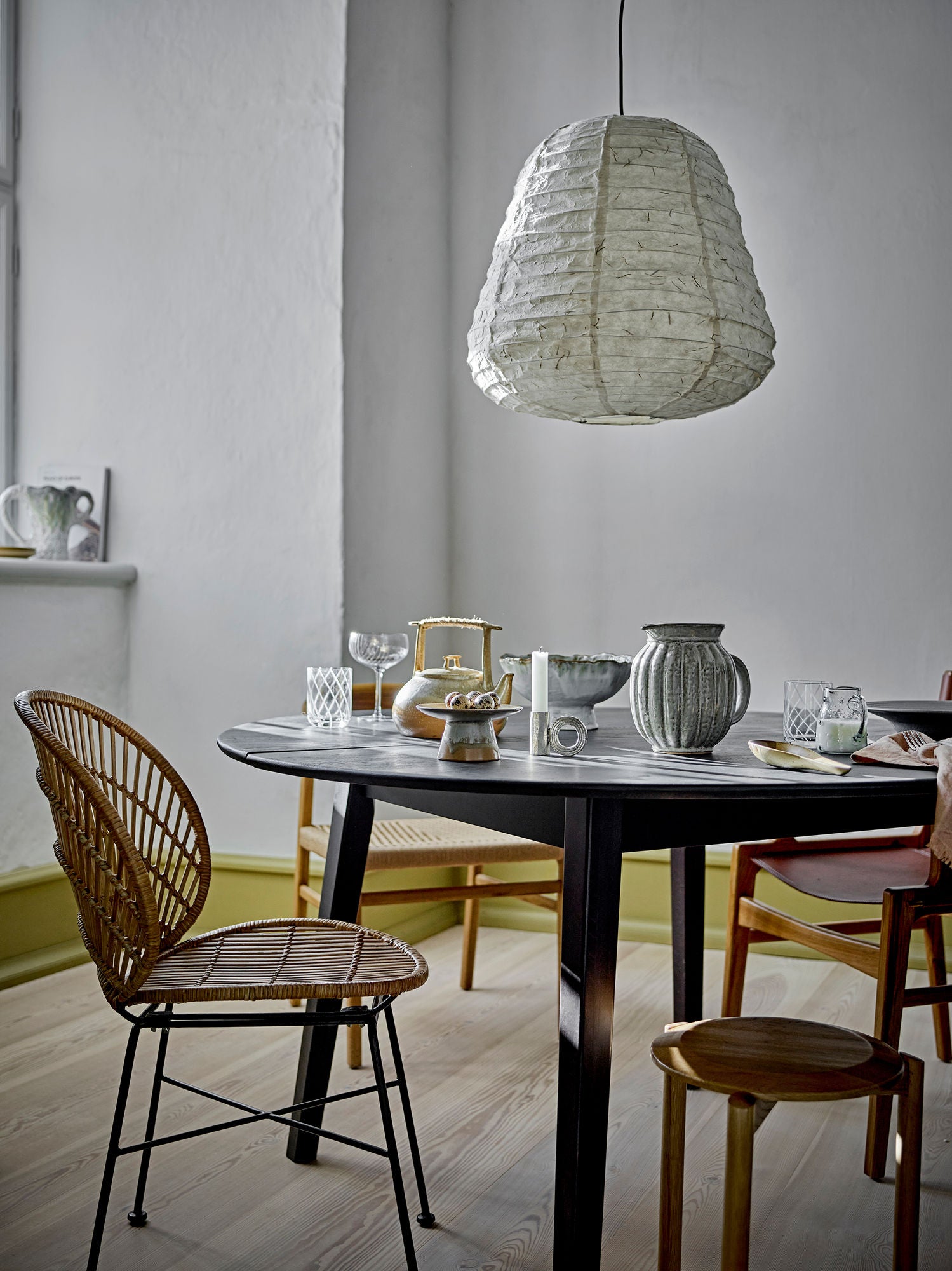 Bloomingville Peron Esstisch, Schwarz, FSC® 100%, Eiche