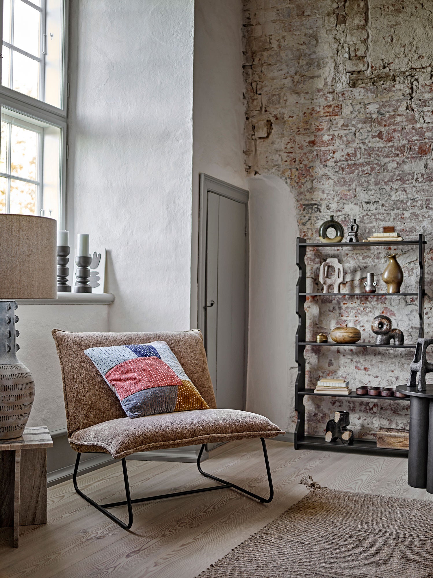Bloomingville Montanaro Kissen, Orange, Baumwolle