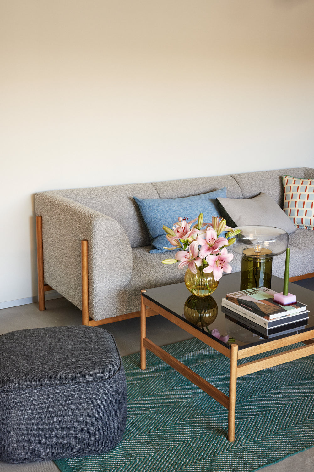 Raw Couchtisch Schwarz/Natur - 80x80xh45cm