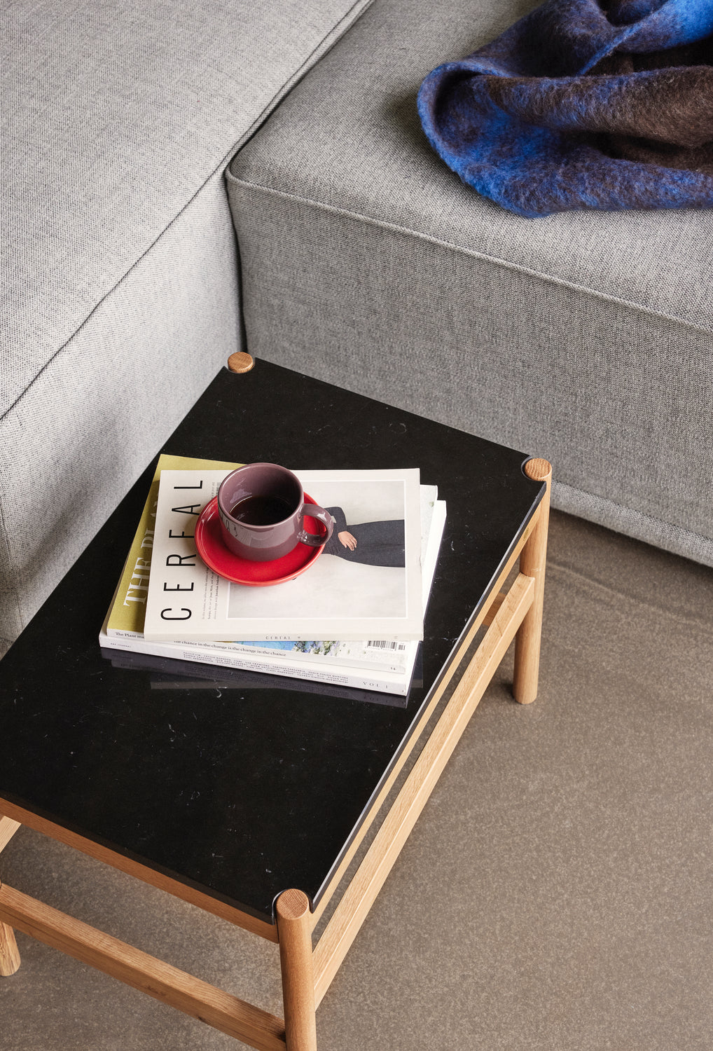 Raw Beistelltisch Schwarz/Natur - 60x40xh42cm