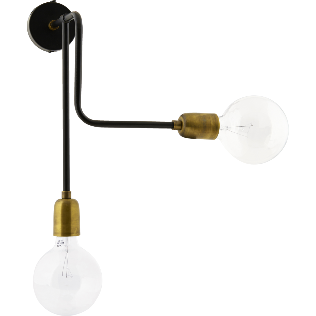 Wandlampe, hdmolekular, schwarz; Messing