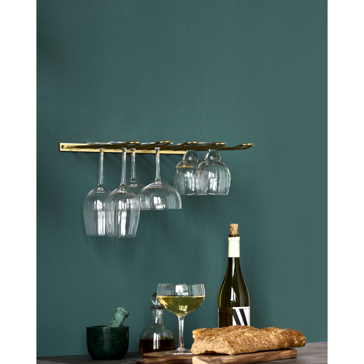 Glasregal, Hdstilio, Antik Gold Finish