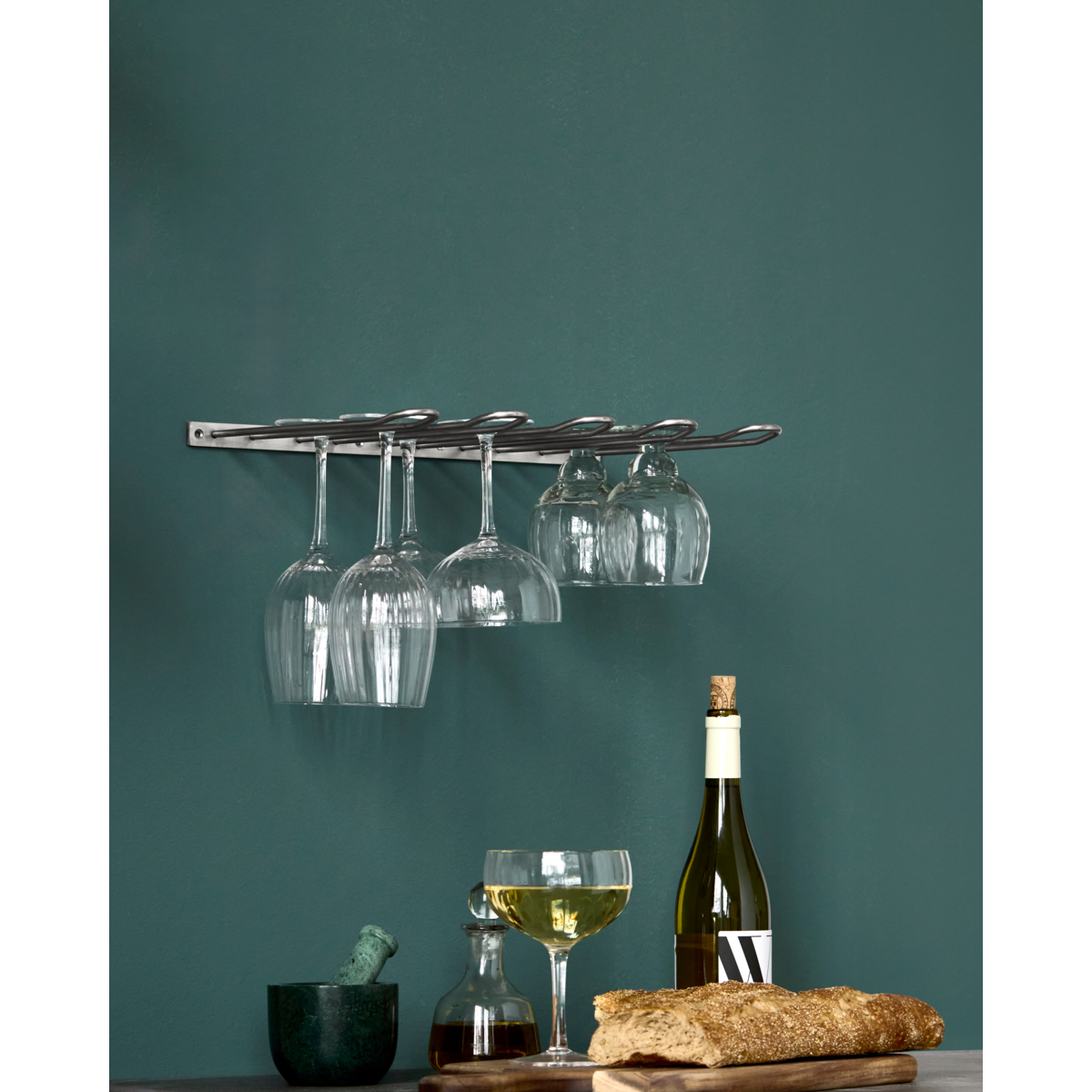 Glasregal, Hdstilio, Antik Silber Finish