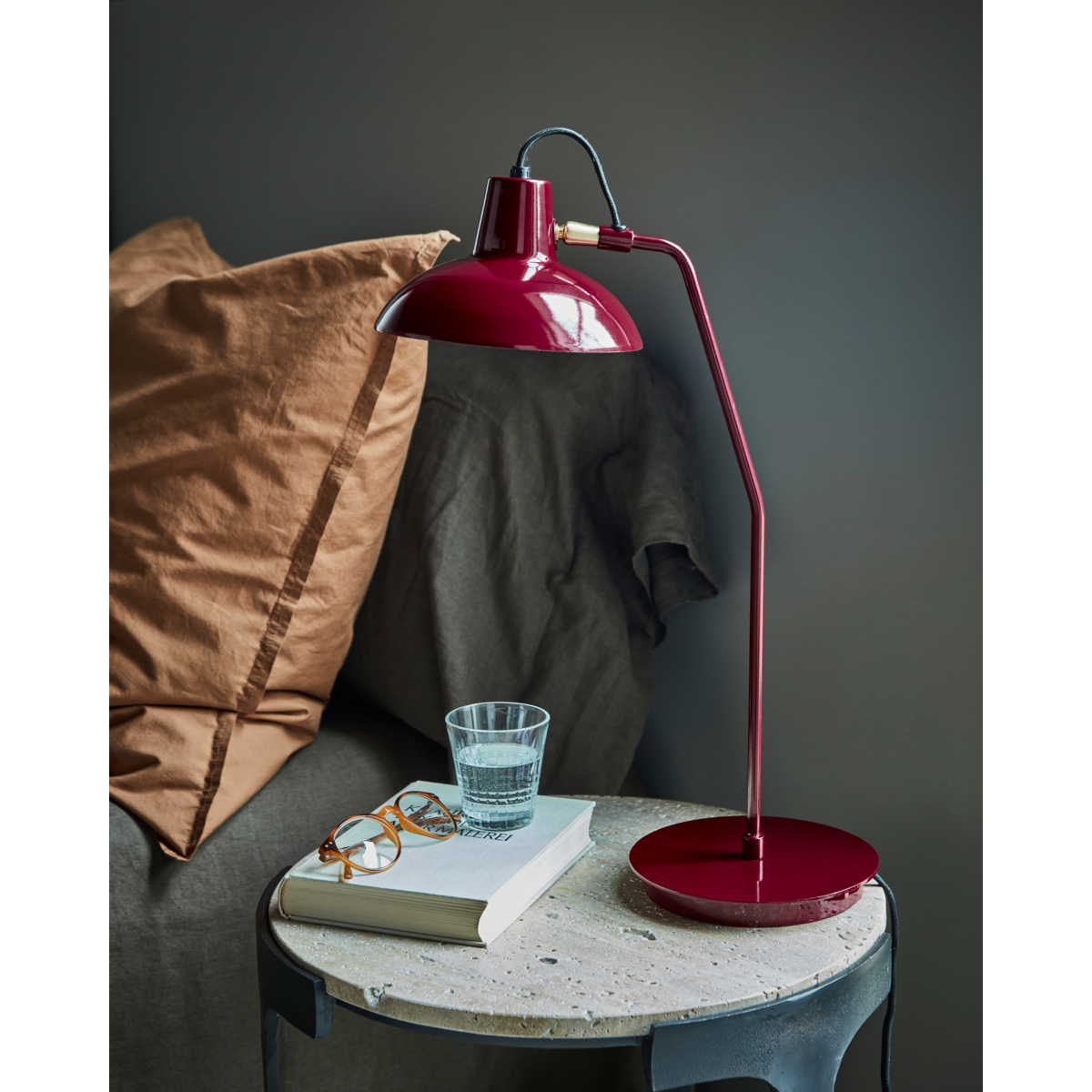 Tischlampe, hddesk, rot