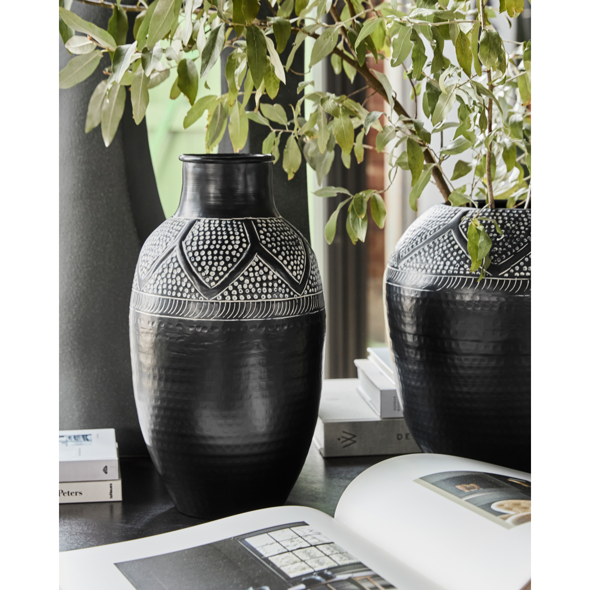 Vase, Hdbloss, Schwarz