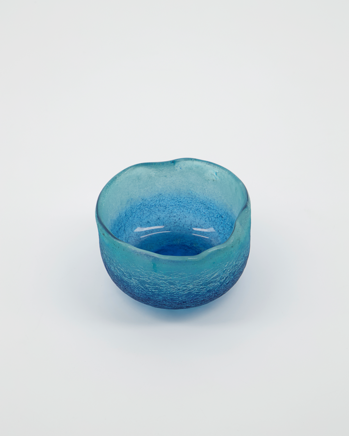 Teelichthalter, HDCrackle, Blau