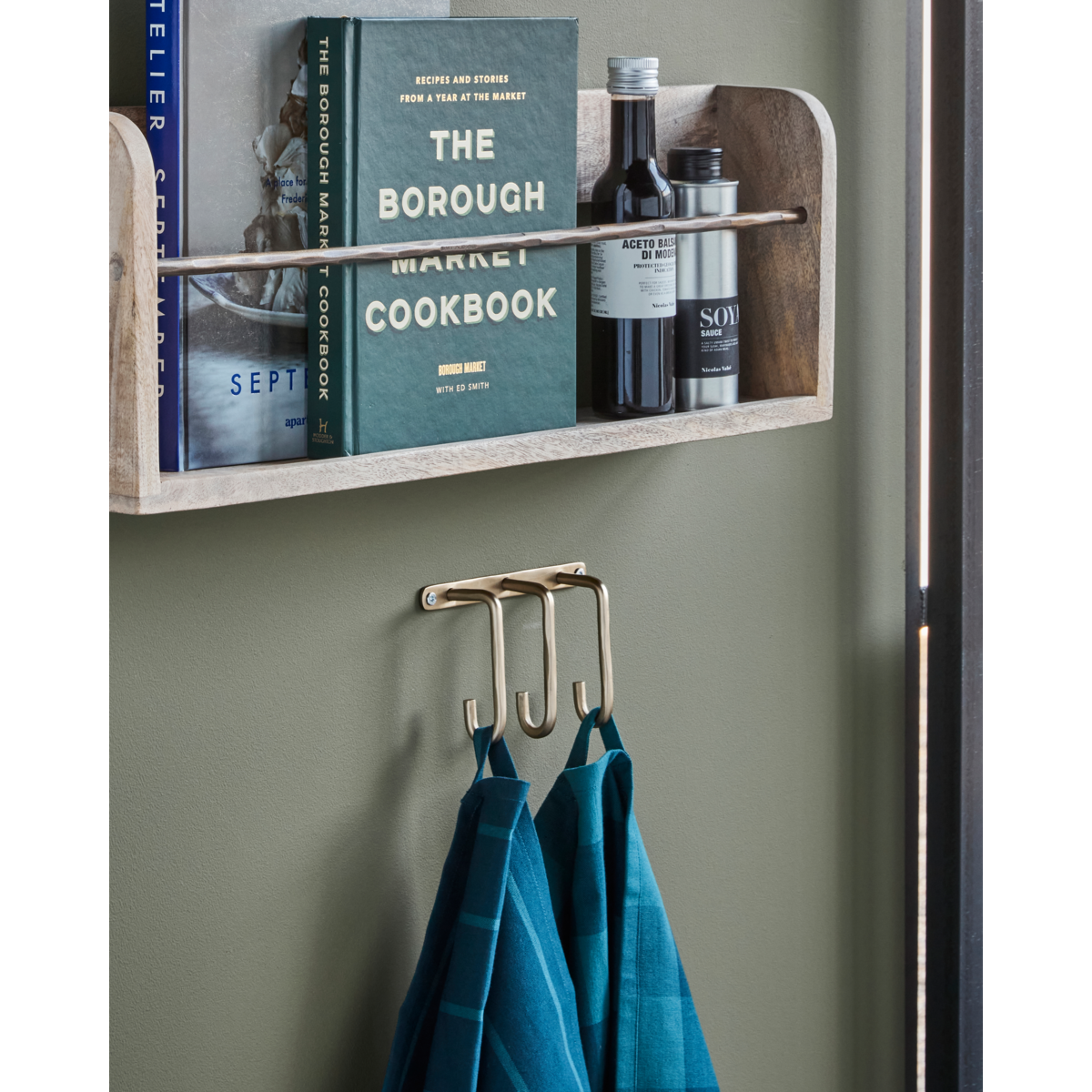 Haken, Hdwelo, gebürstete Messing Finish