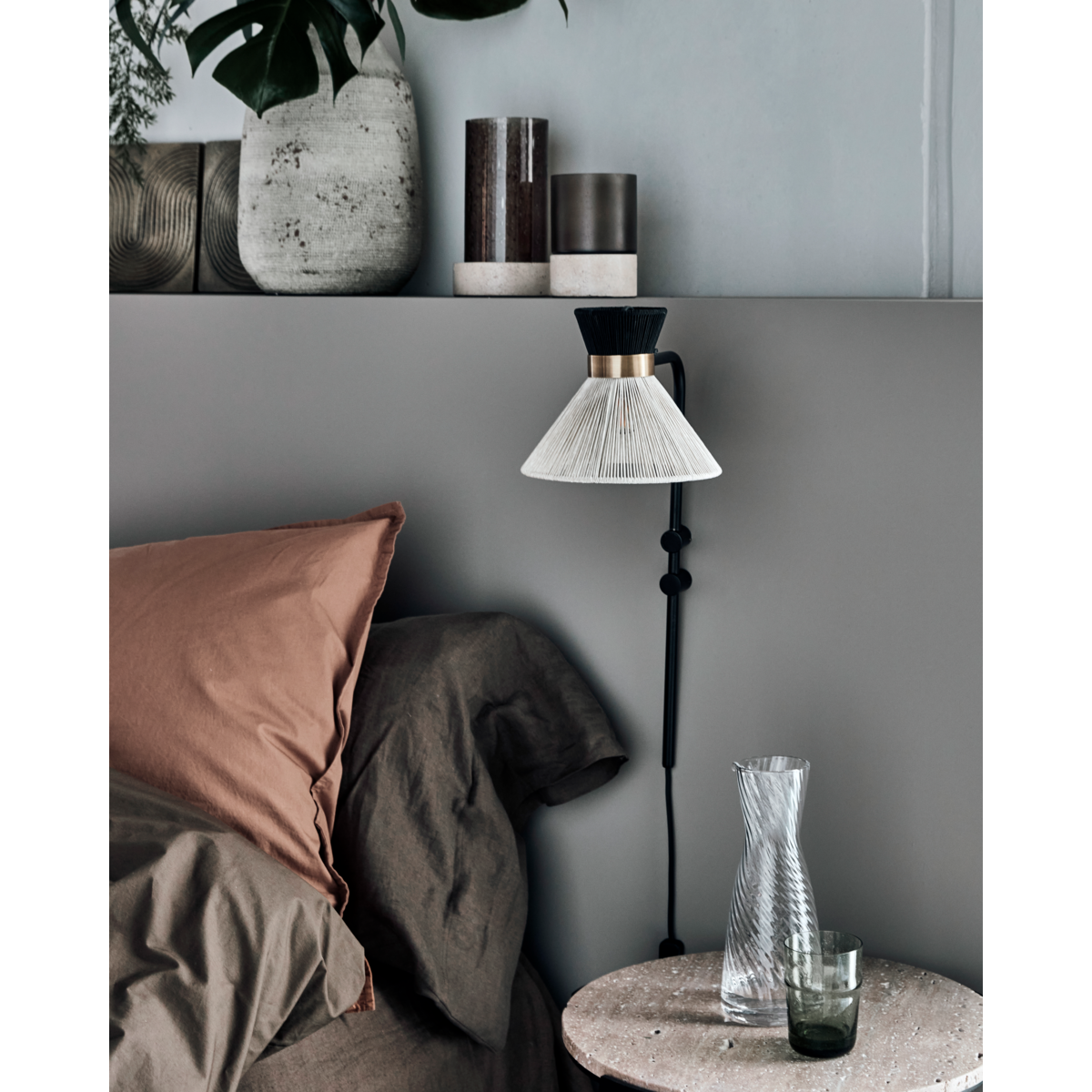 Wandlampe, Hdcord, schwarz