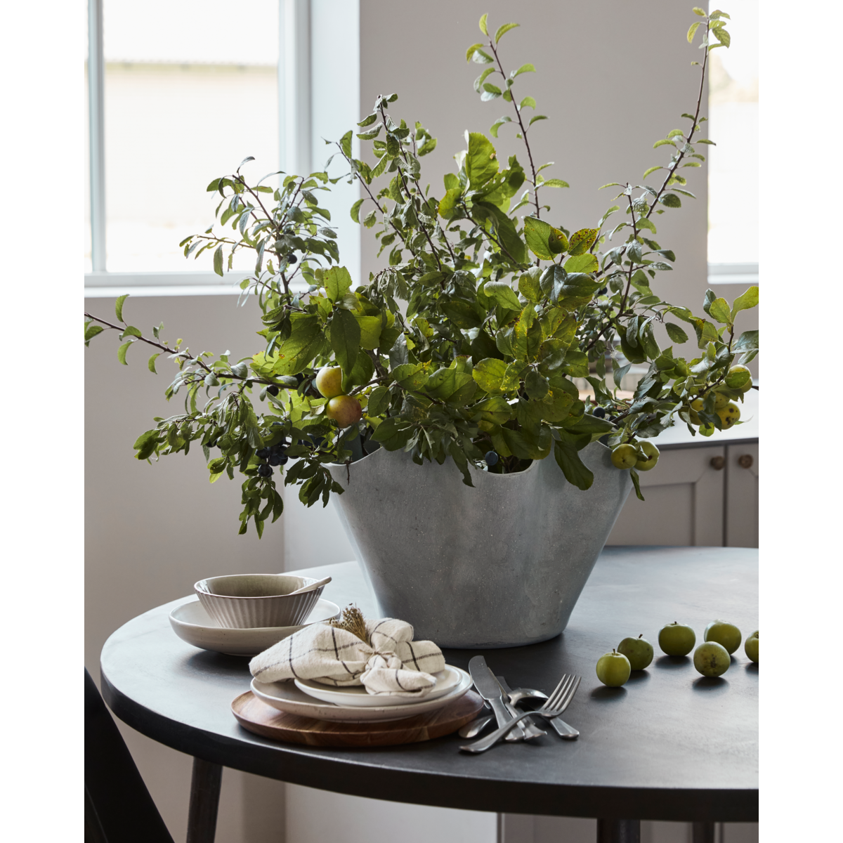 Kräutertopf, Hdvaso, grau