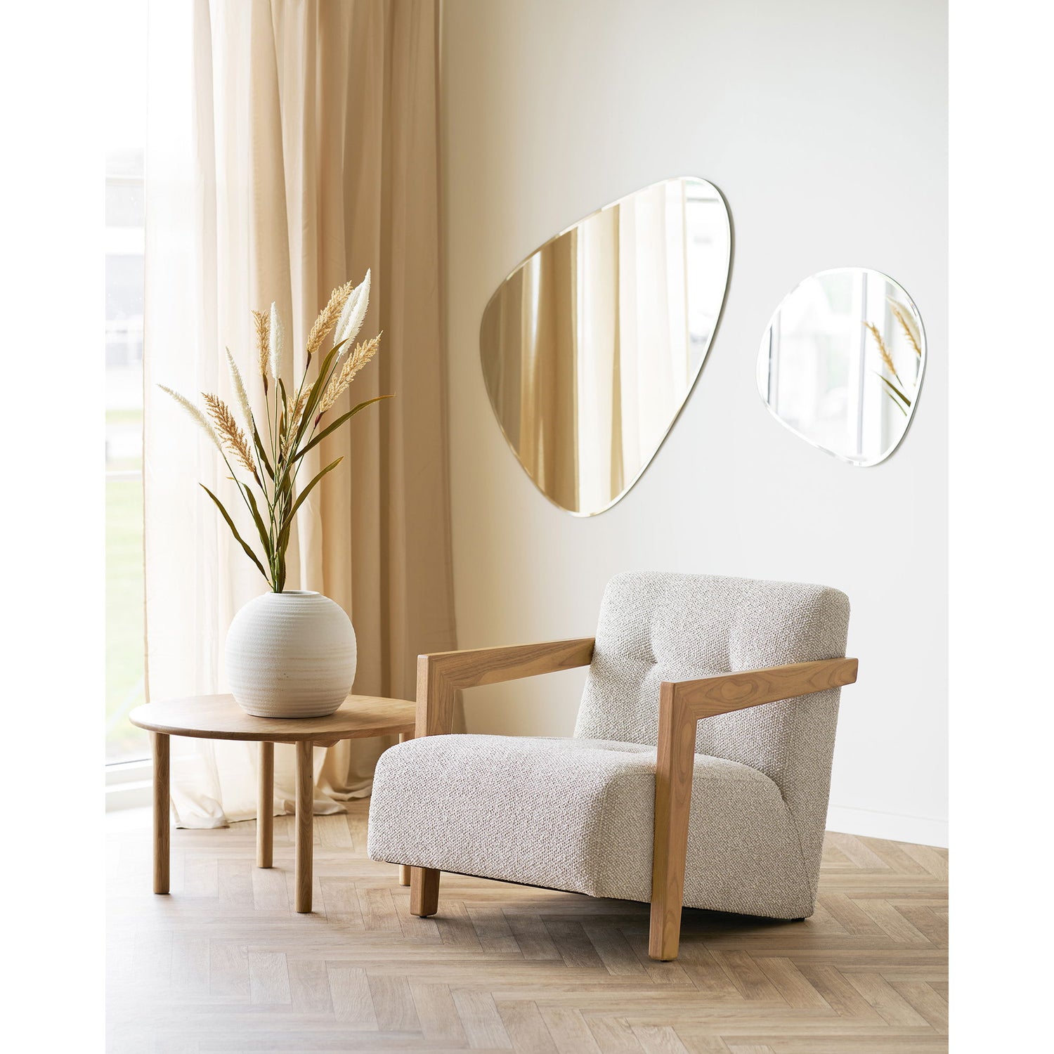 Jena Couchtisch - Couchtisch, Eiche, Natur Ø70x40 cm