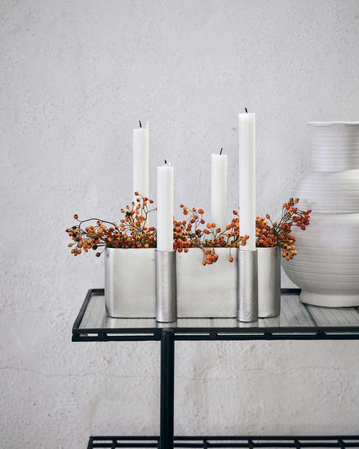 , HDVier oval, gebürstetes Silber