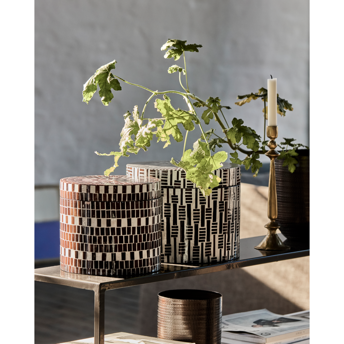 Aufbewahrungsboxen, Hdlango, Brown; Natur