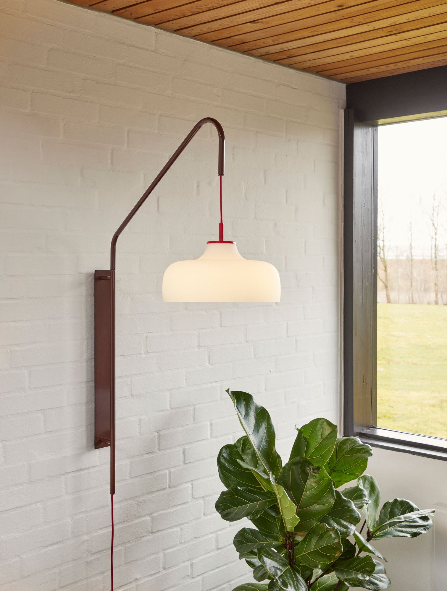 Current Wandleuchte Rot - 71x30xh111cm