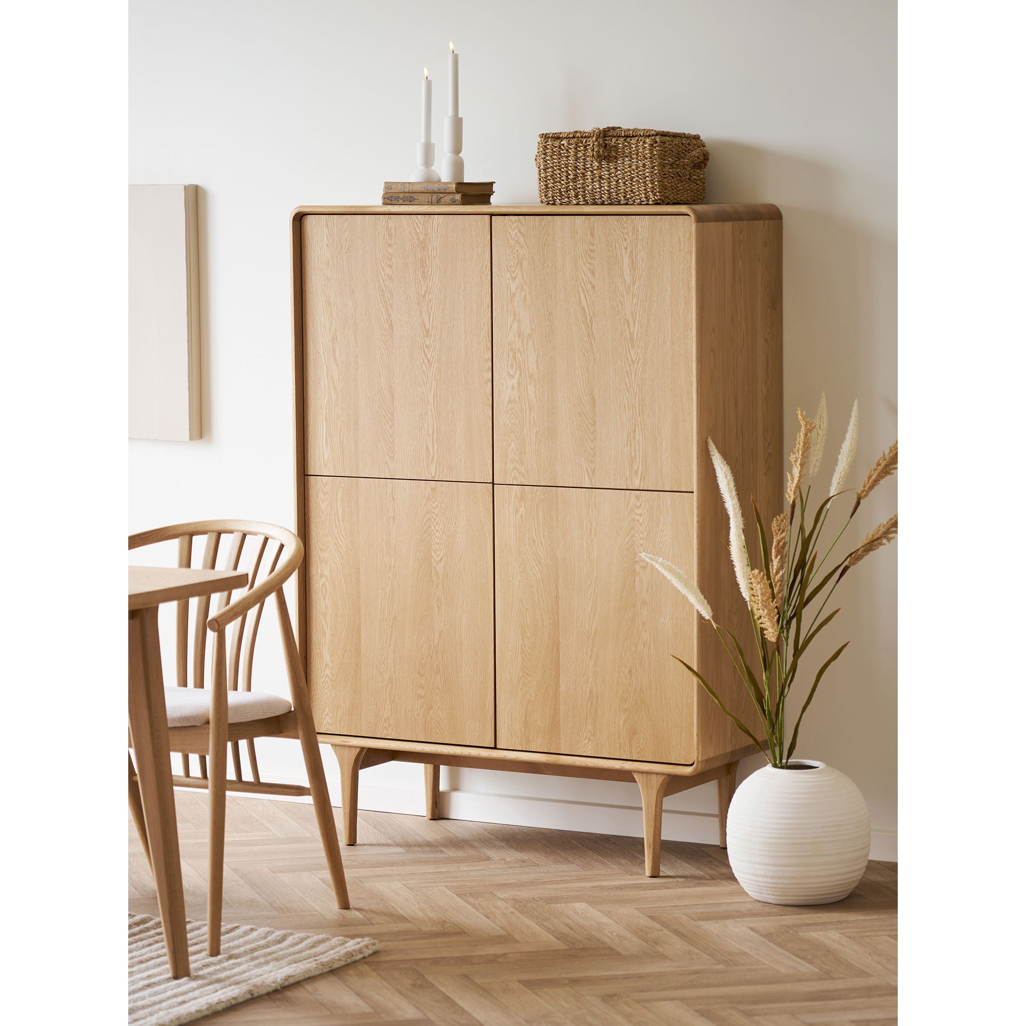 Darwin Cabinet - Schrank, Eiche 100x40x140 cm