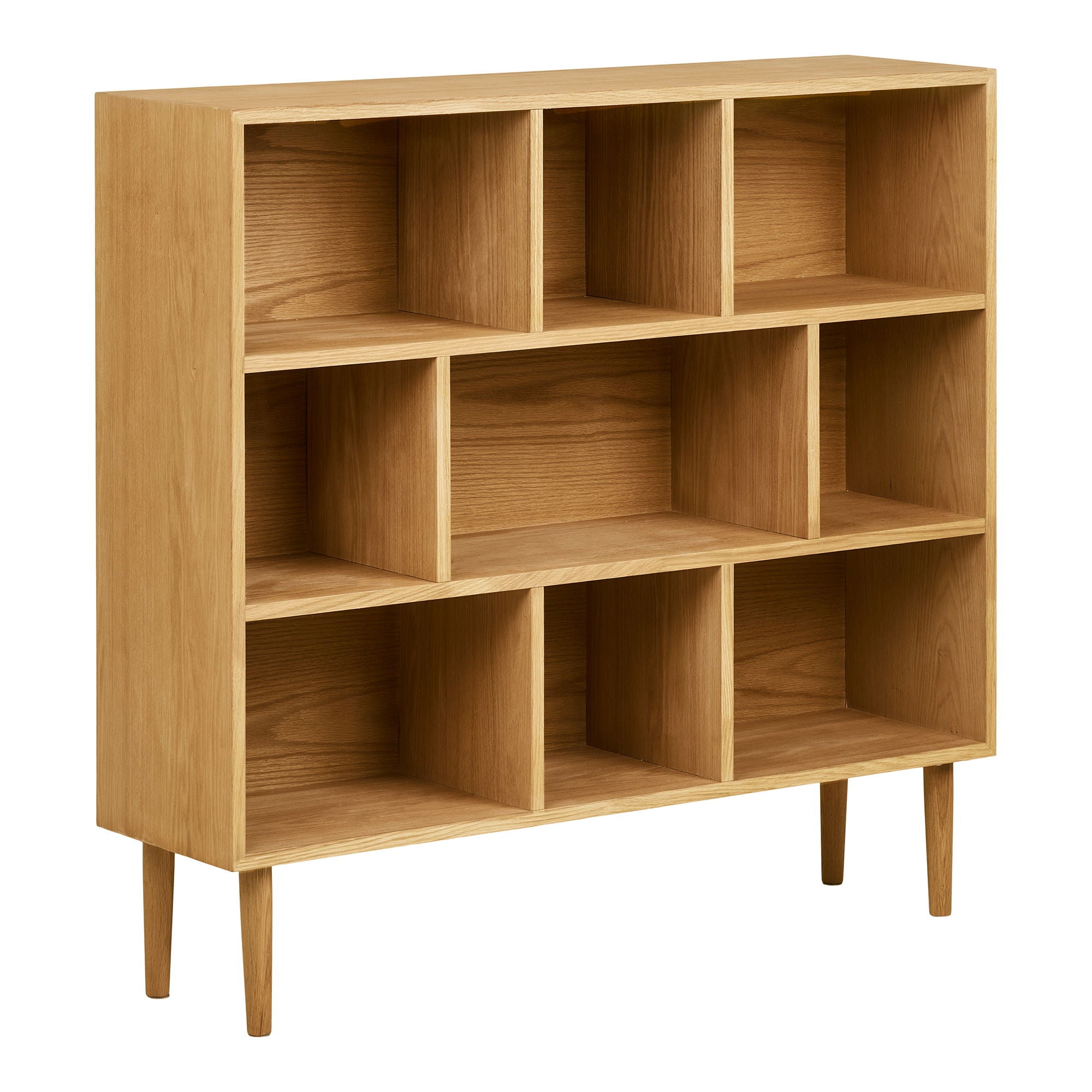 Oshawa -Buchregal - Buchregal, Eiche/Eichenfurnier, Natur 30x112x104.5 cm